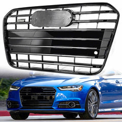 Schwarz Glanz Kühlergrill Grill für AUDI A6 C7 S6 4G Limo Avant 11-14 vor MOPF