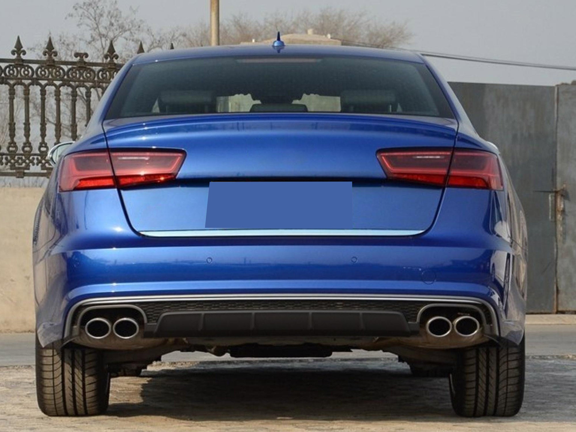 Schwarz Glanz Diffusor Endrohre für AUDI A6 Heckdiffusor C7 4G mit Seriens. MOPF 15-18