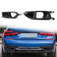 Schwarz Glanz Auspuffblenden Endrohre Auspuff für BMW 7er G11 G12 16-19 et339