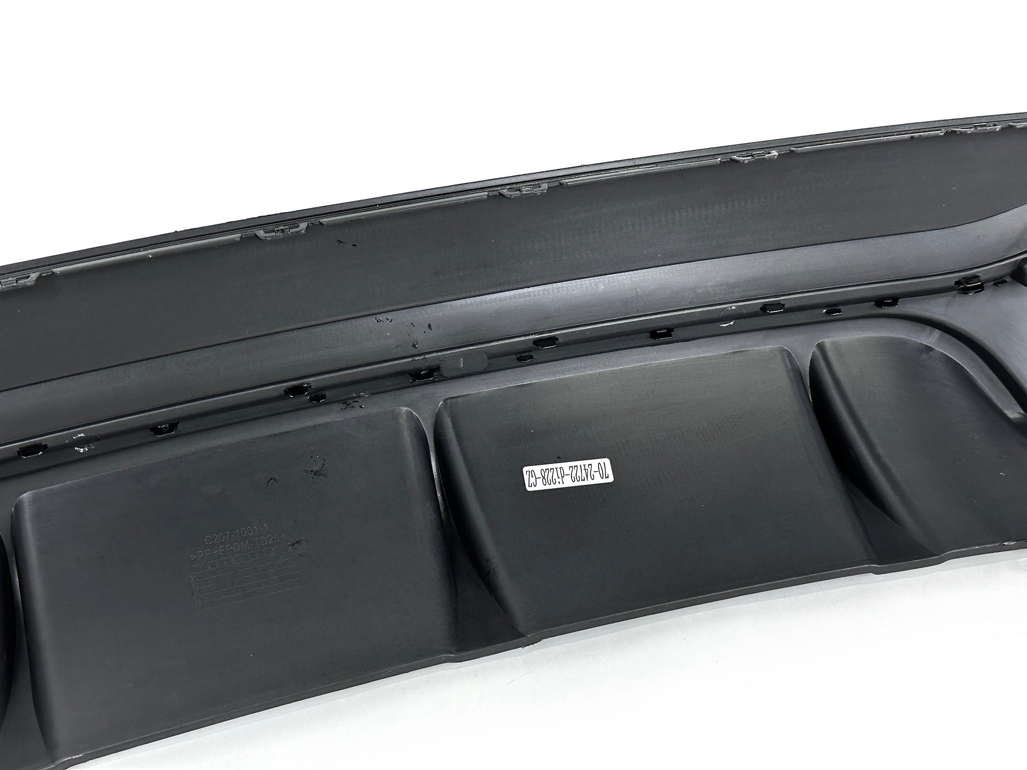 Schwarz Heckdiffusor + Auspuffblenden für Mercedes C207 Coupe A207 Cabrio E250 E350 AMG Line 2013-2017