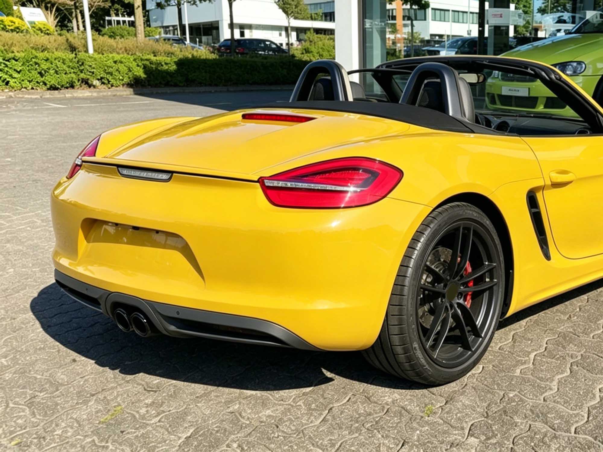 Sport Auspuff Auspuffblenden Endrohre Schwarz für Porsche 981 Cayman Boxster 2012 2013 2014 2015 2016 Benzin et185