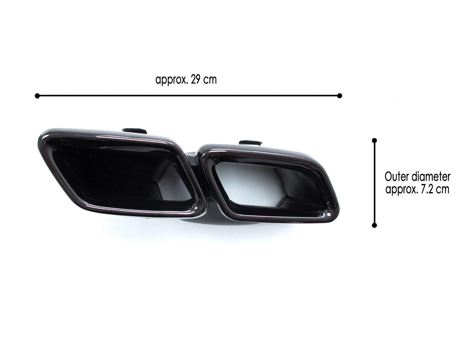 NUR FÜR BENZIN Heck Diffusor + Auspuffblenden Schwarz für Mercedes E-Klasse W213 S213 Avantgarde di34