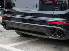 Schwarz Auspuff Blenden Endrohr für Porsche Cayenne 92A V6 MOPF 14-17