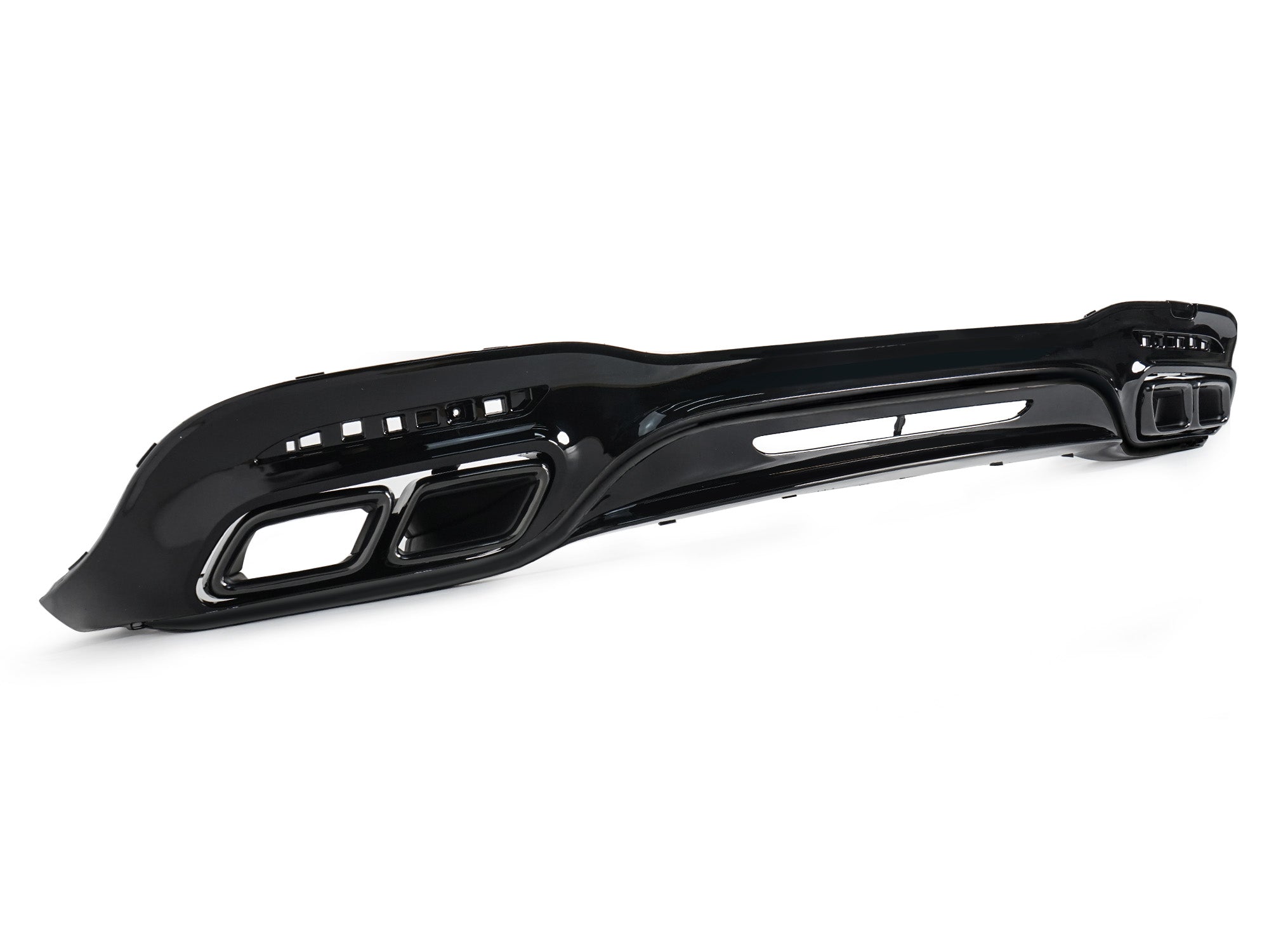 Heckdiffusor Diffusor Auspuff Schwarz für Mercedes W222 V222 AMG Line facelift 17-20