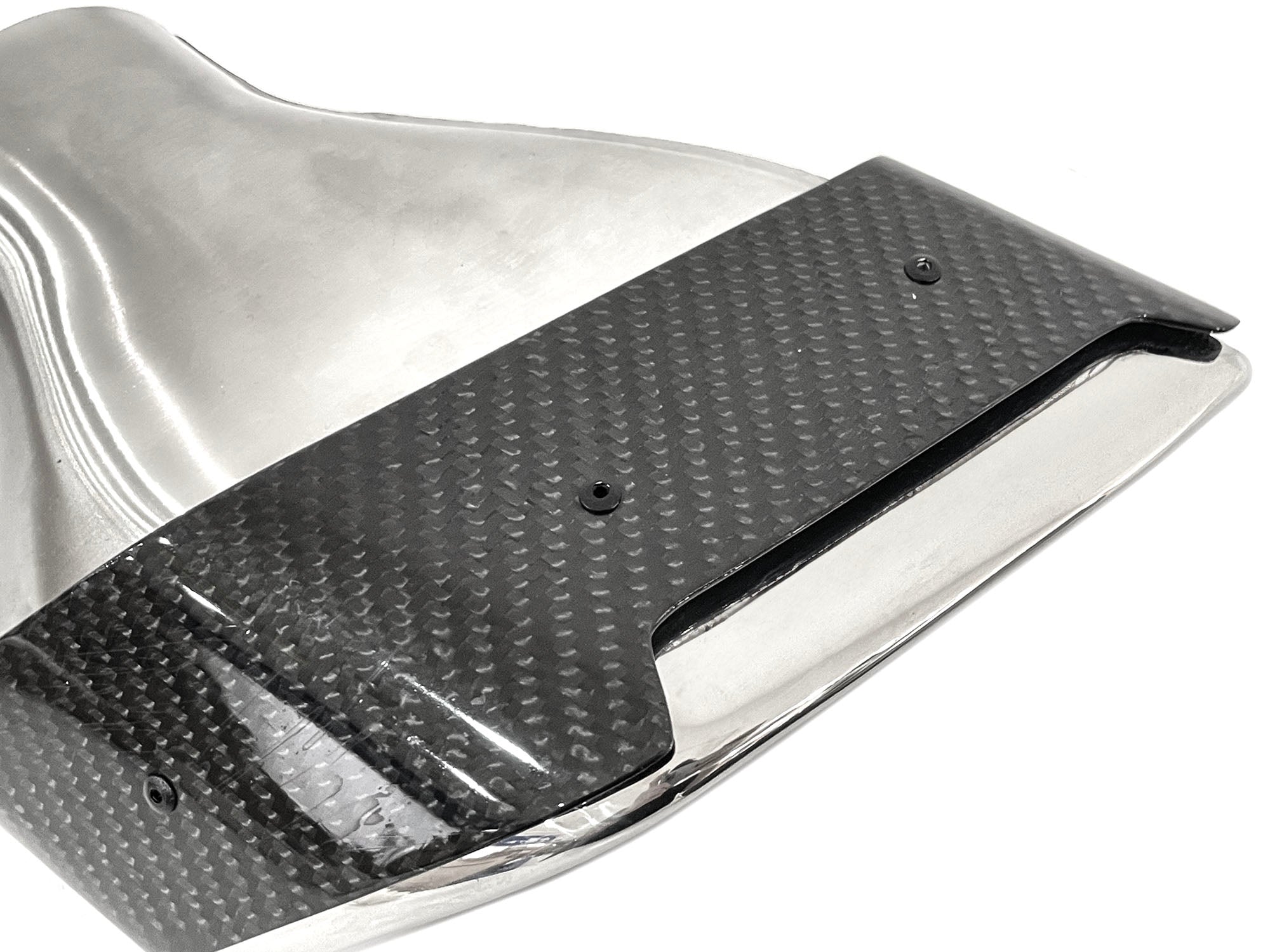 NEU Chrom Carbon Fiber Auspuffblenden Auspuff Endrohr Satz Passend für 5er G30 G31 Sport Paket  ab17 et276