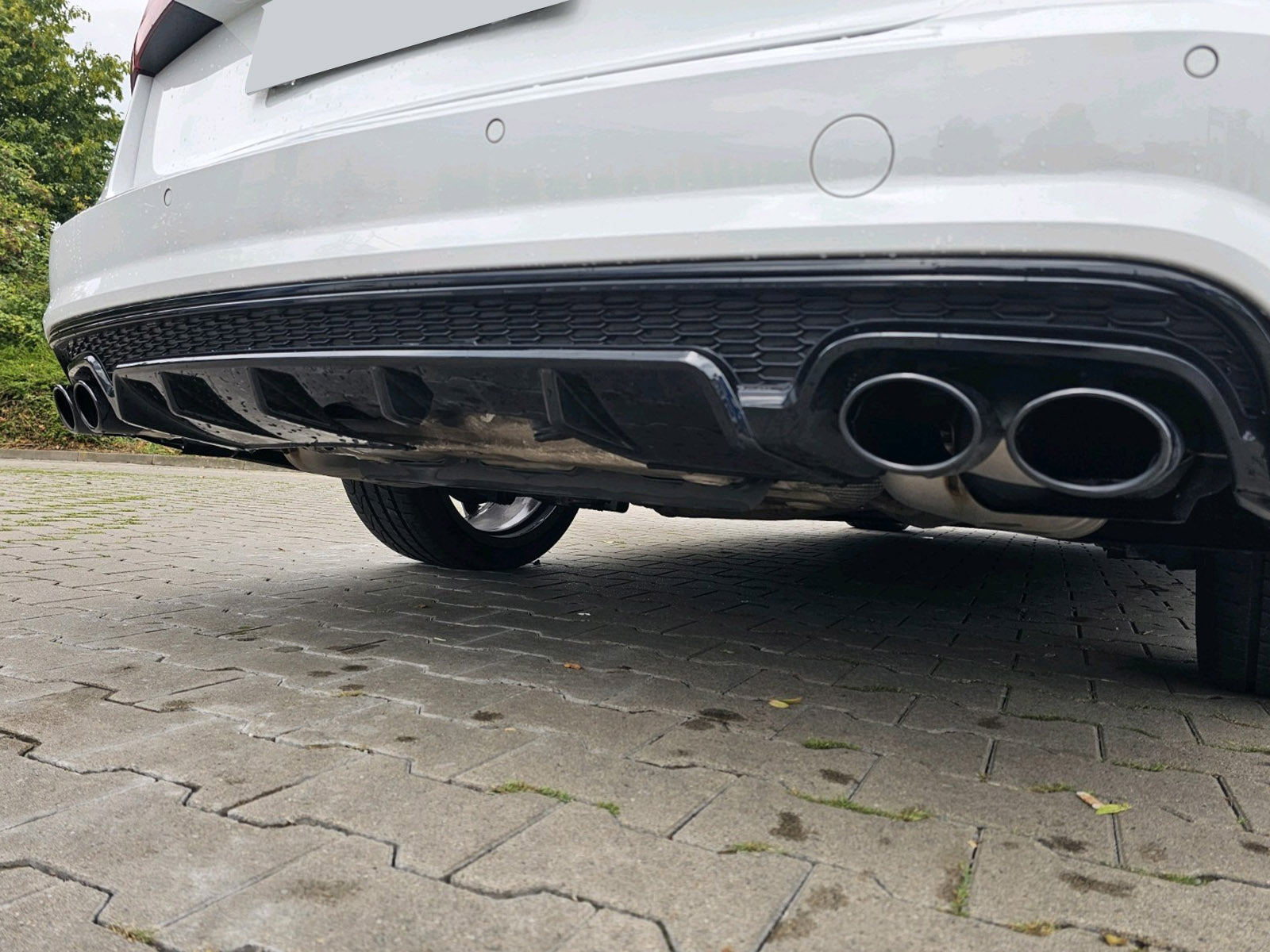 Heckdiffusor Diffusor Schwarz für AUDI A6 C7 4G Limo Avant S Line 2015-2018