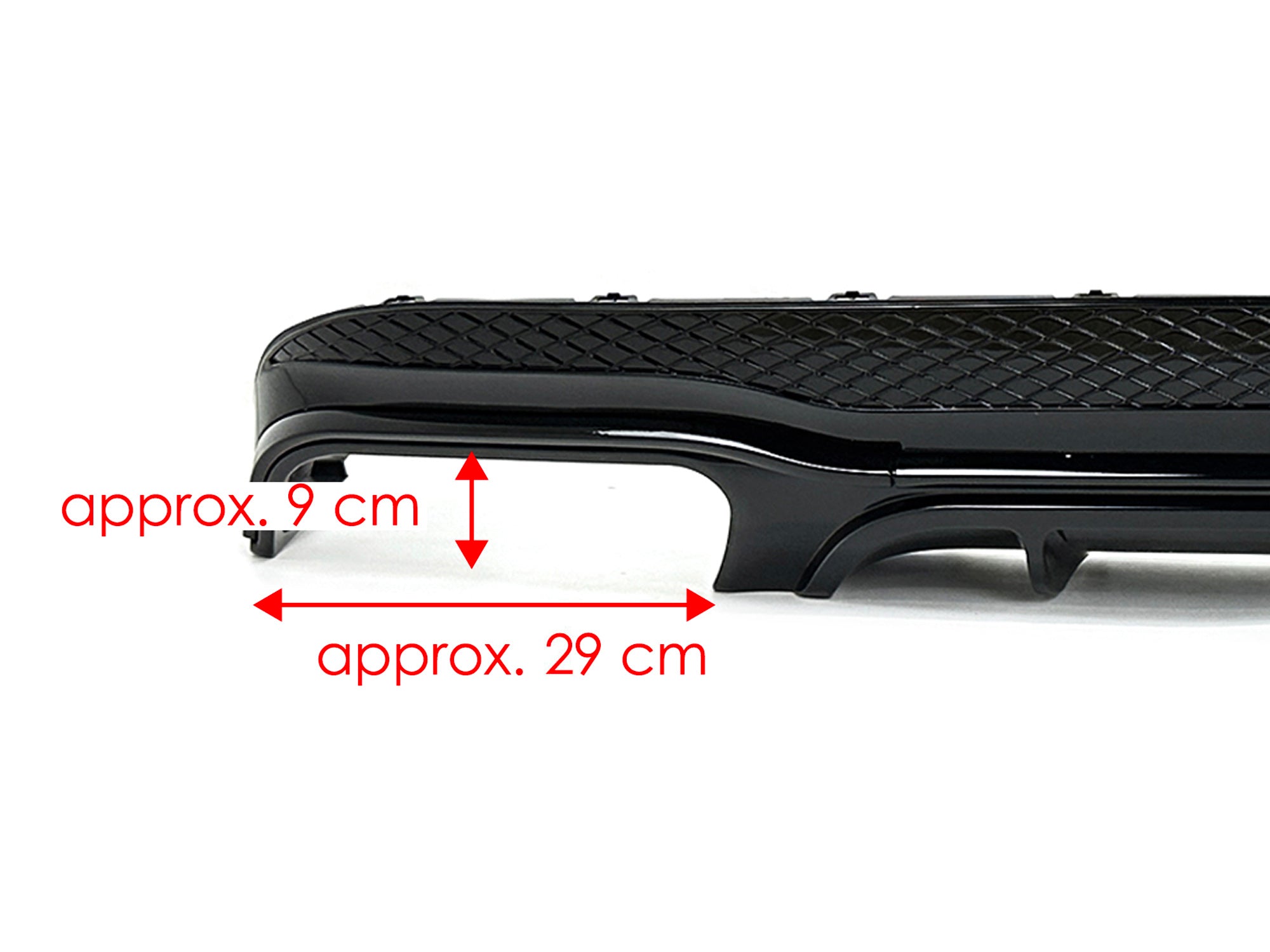 Schwarz Heckdiffusor Auspuff Endrohre für Mercedes C207 Coupe A207 Cabrio AMG Line 2013-2017 OHNE ABE