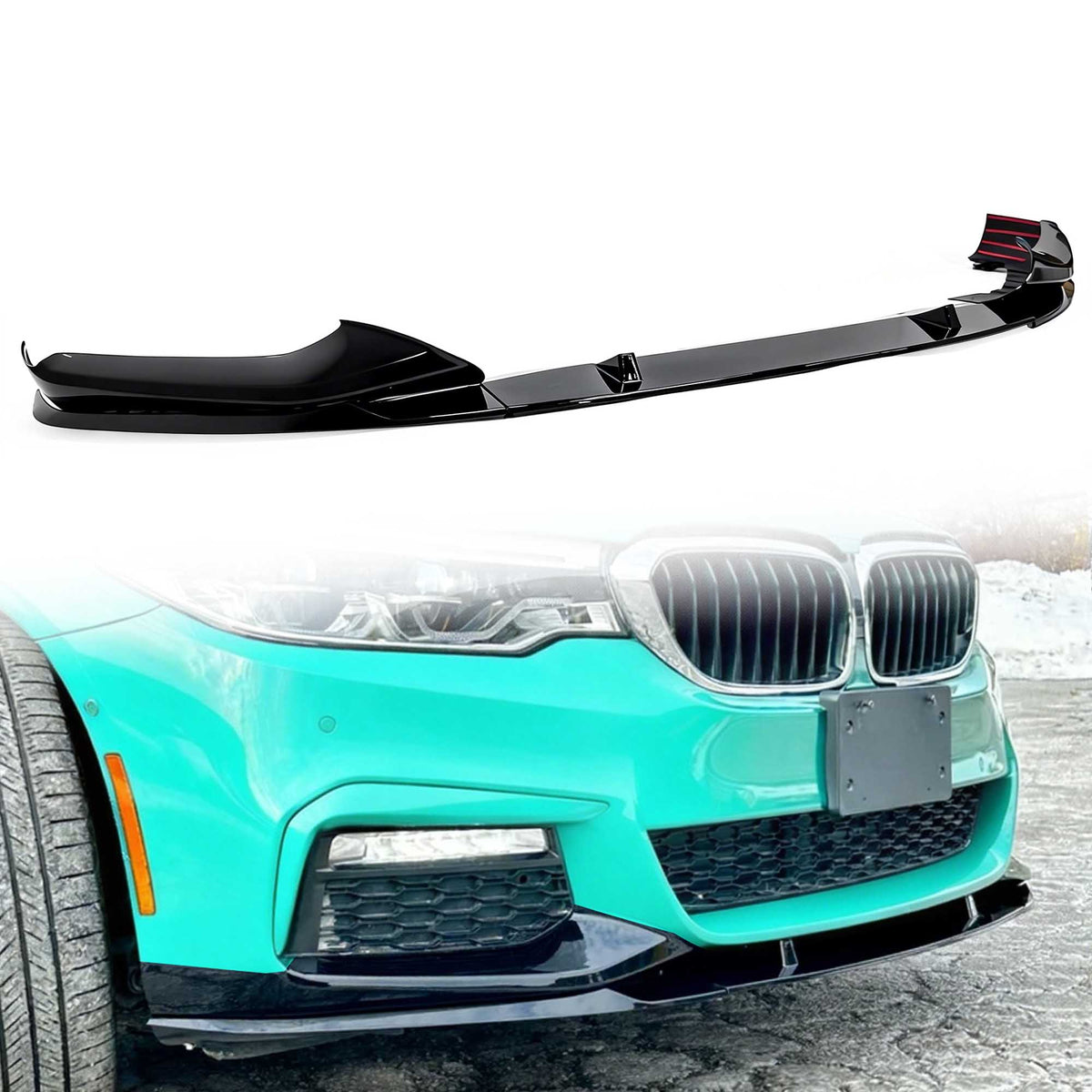 Schwarz Stoßstange Spoiler Lippe Frontspoiler für BMW 5er G30 G31 M Paket 17-20