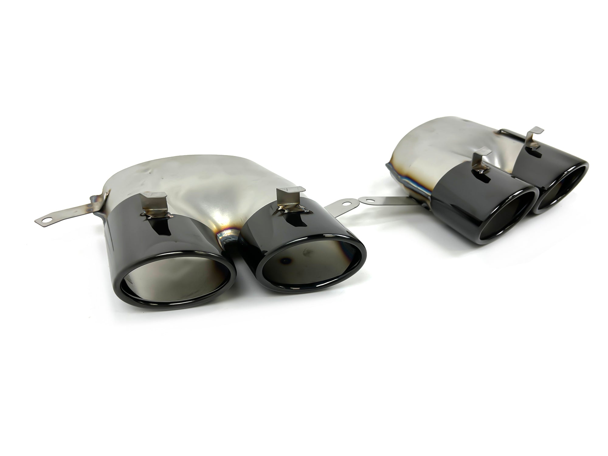 Schwarz Glanz Diffusor Auspuff für AUDI A6 Heckdiffusor C7 4G mit Seriens. MOPF 15-18