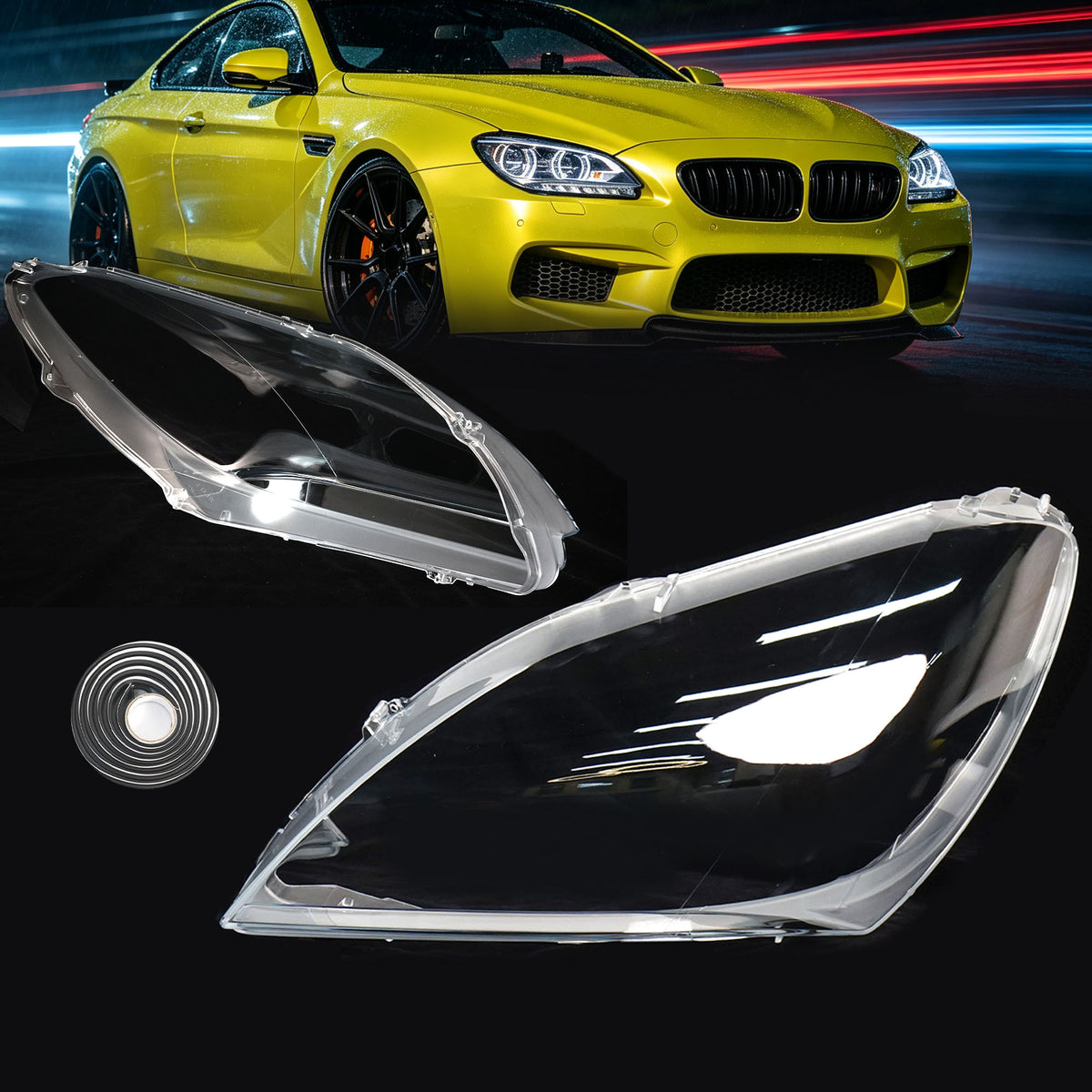 Paar Klar Scheinwerferglas Streuscheiben Für BMW 6er M6 F06 F12 F13 11-15 vor LCI