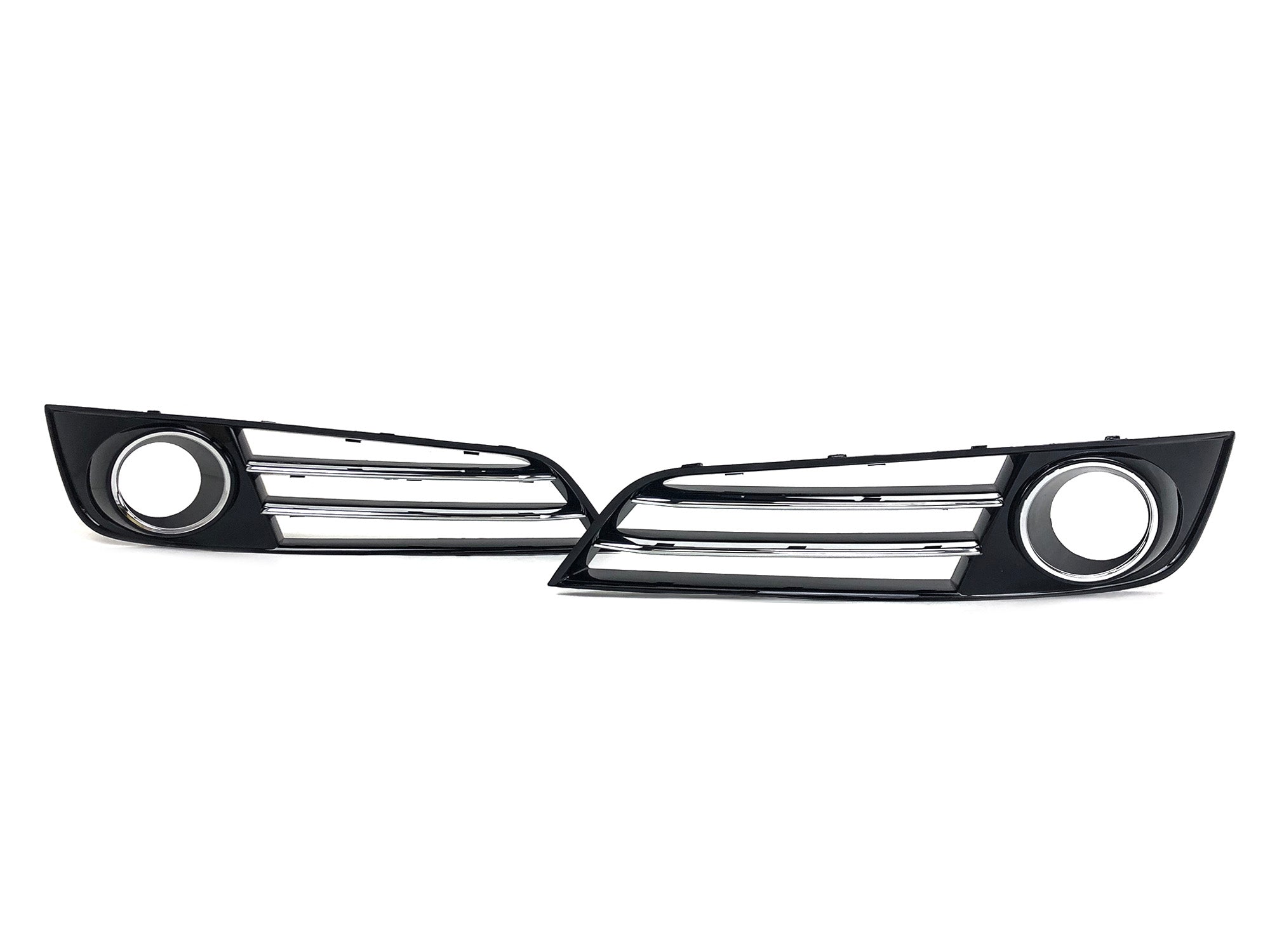 Lüftungsgitter Blenden Grill Gitter Schwarz Chrom für Audi A8 D4 4H 09-13 vor Facelift