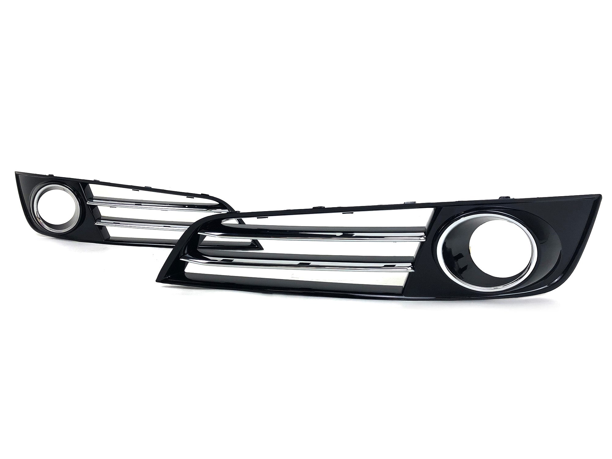 Lüftungsgitter Blenden Grill Gitter Schwarz Chrom für Audi A8 D4 4H 09-13 vor Facelift