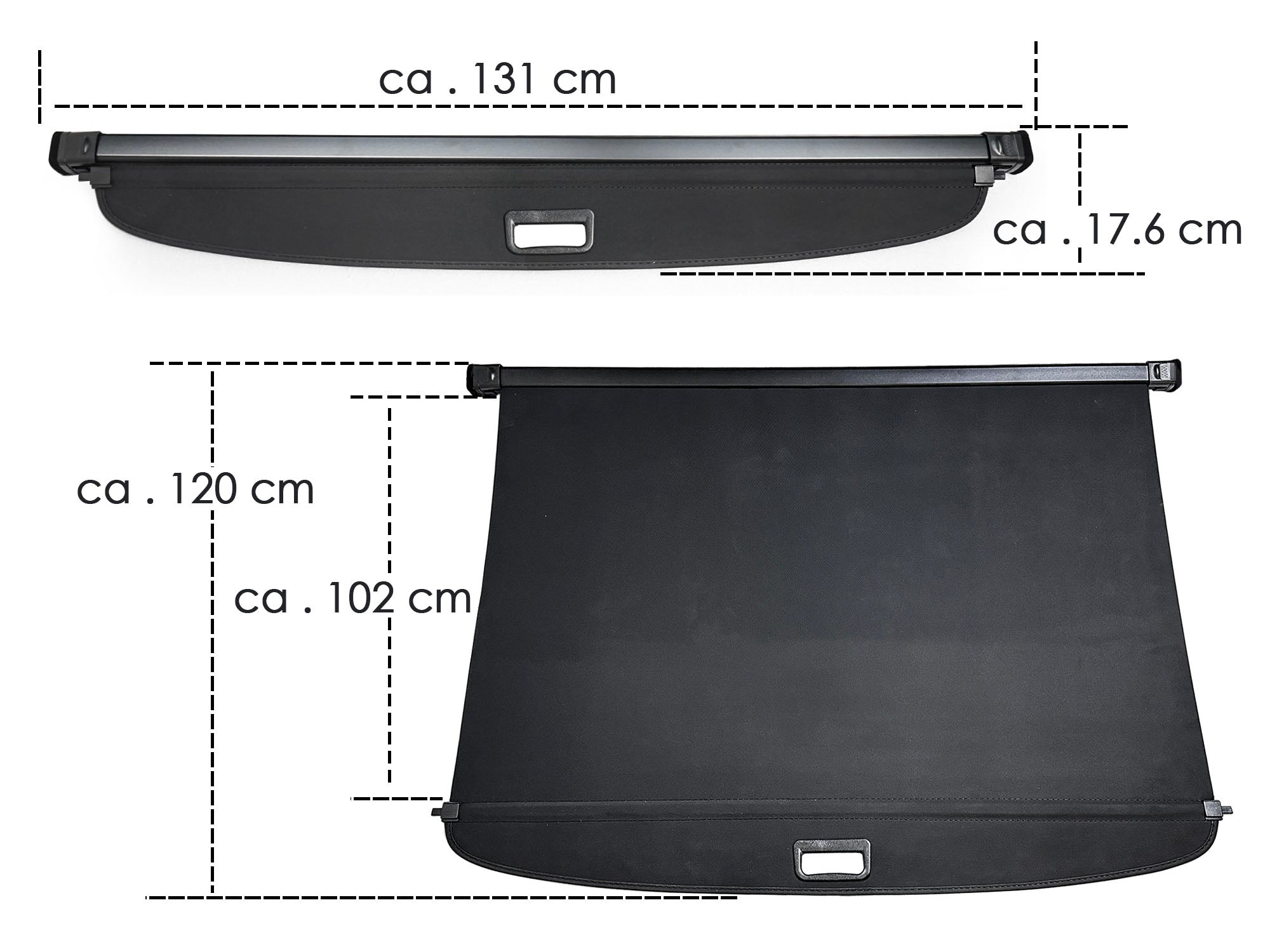Für Mercedes Benz GLS X166 2013-2019 Schwarz Laderaumabdeckung Abdeckrollo Kofferraum Rollo