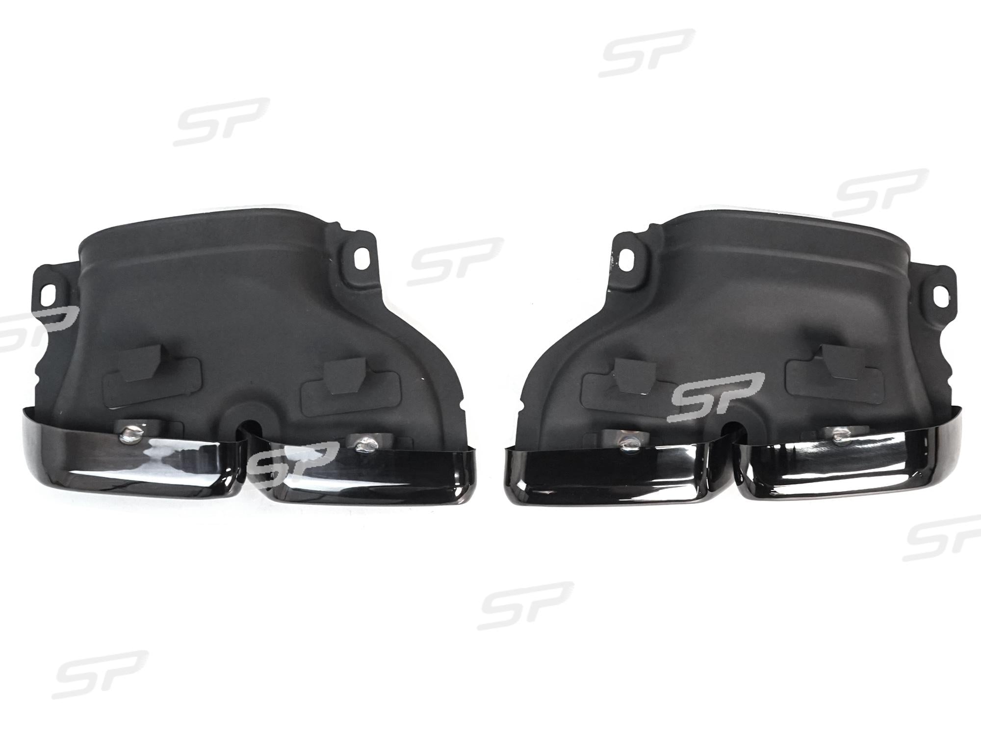 Schwarz Heckdiffusor Endrohre für Mercedes GLE W166 SUV AMG Line MOPF 15-18