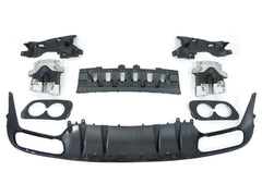 Heckdiffusor Auspuffblenden Chrom für Mercedes Benz C Klasse C205 Coupe A205 Cabrio C43 AMG 16-21 di29