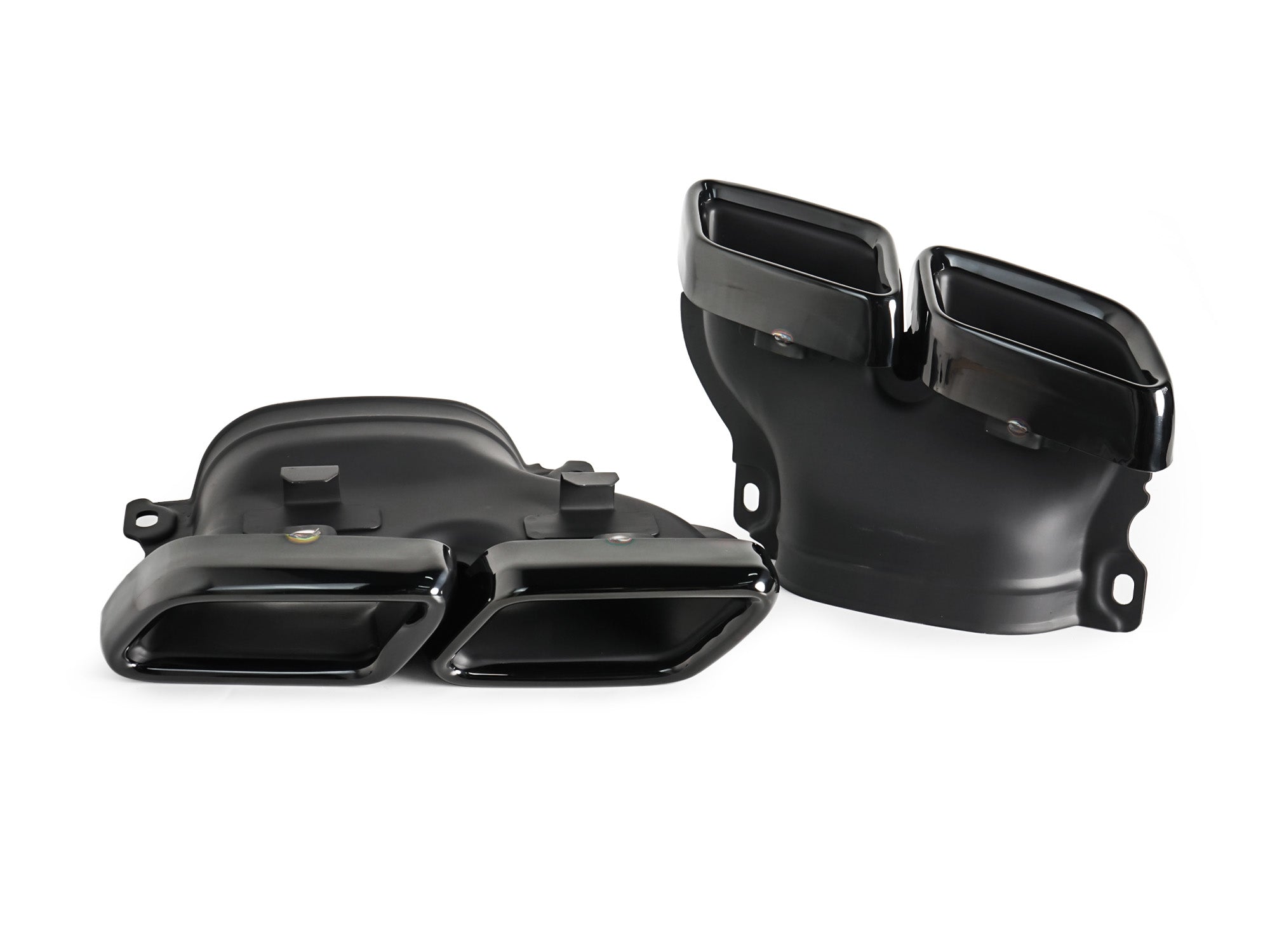 Heckdiffusor Diffusor Auspuff Schwarz für Mercedes W222 V222 AMG Line facelift 17-20