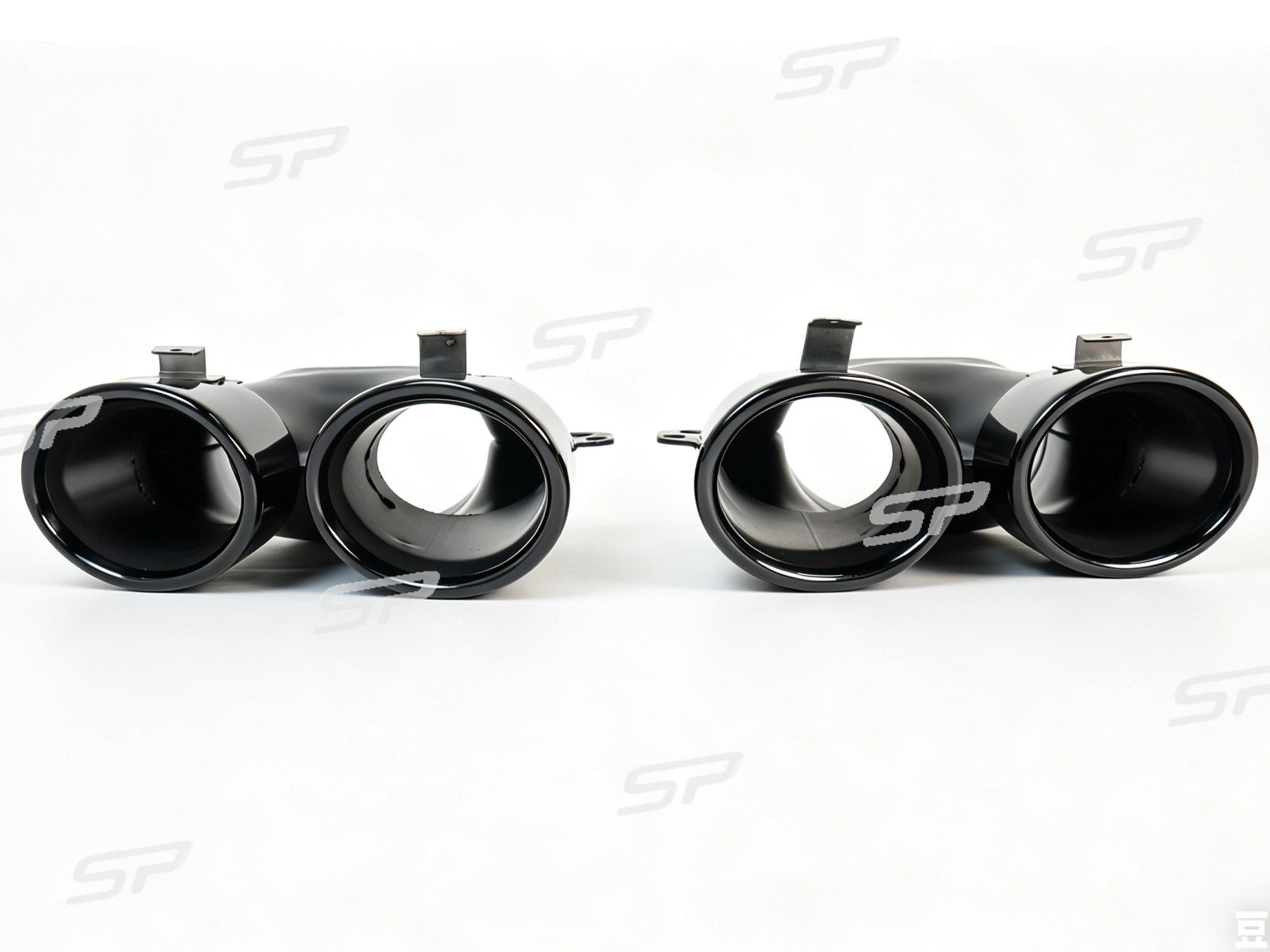 Schwarz Heckdiffusor Endrohre C43 Look für Mercedes W205 S205 Seriens Avantgarde