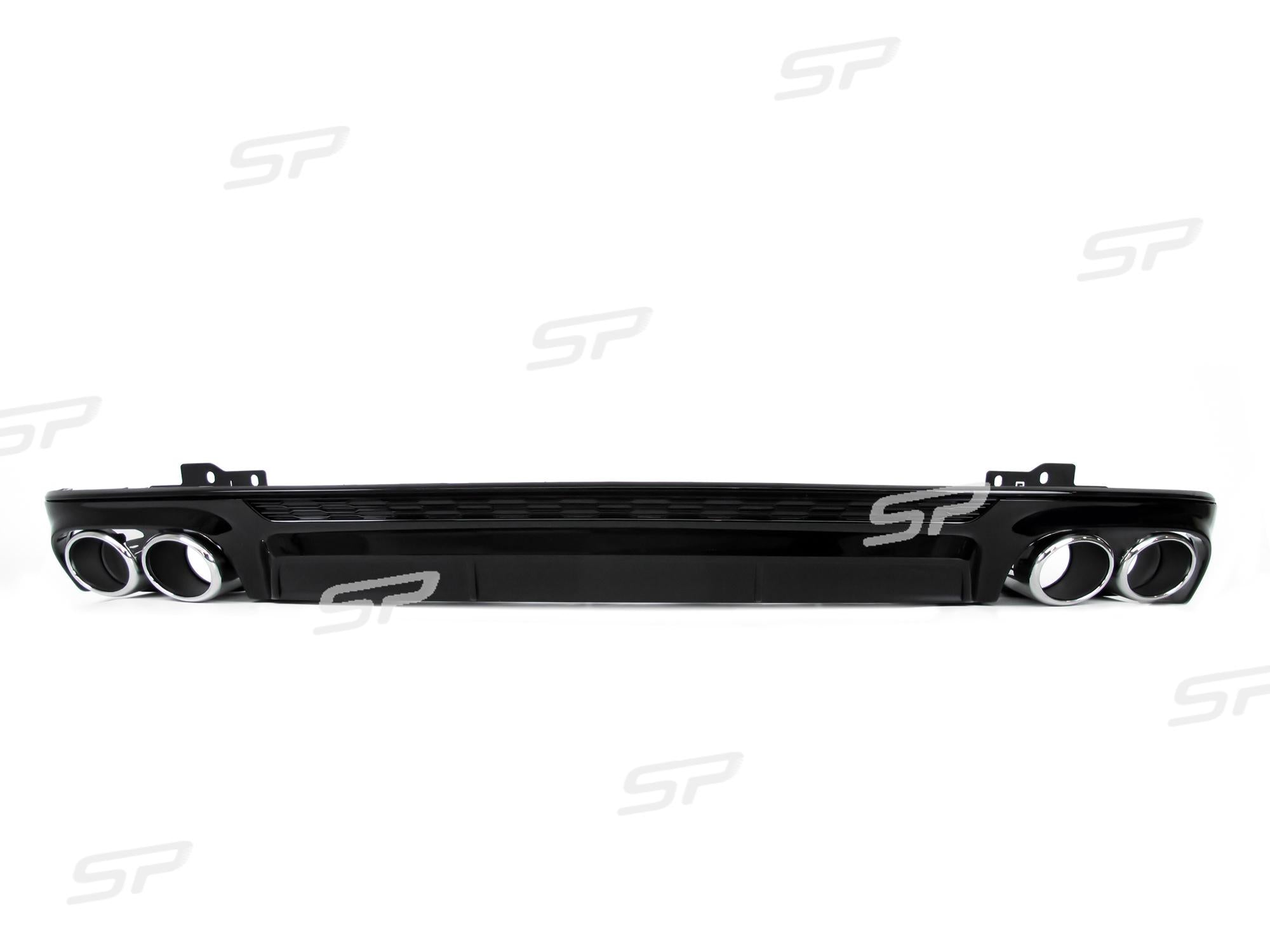 Diffusor Heckdiffusor + Auspuffblenden Chrom für AUDI A6 C8 Limo Avant S-Line ab 2018 di162
