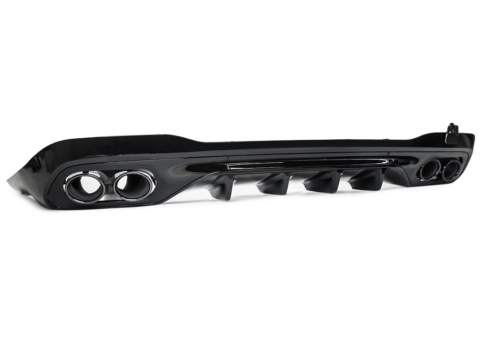 Schwarz Heckdiffusor Endrohre für Mercedes W206 S206 C43 AMG Line 2022+