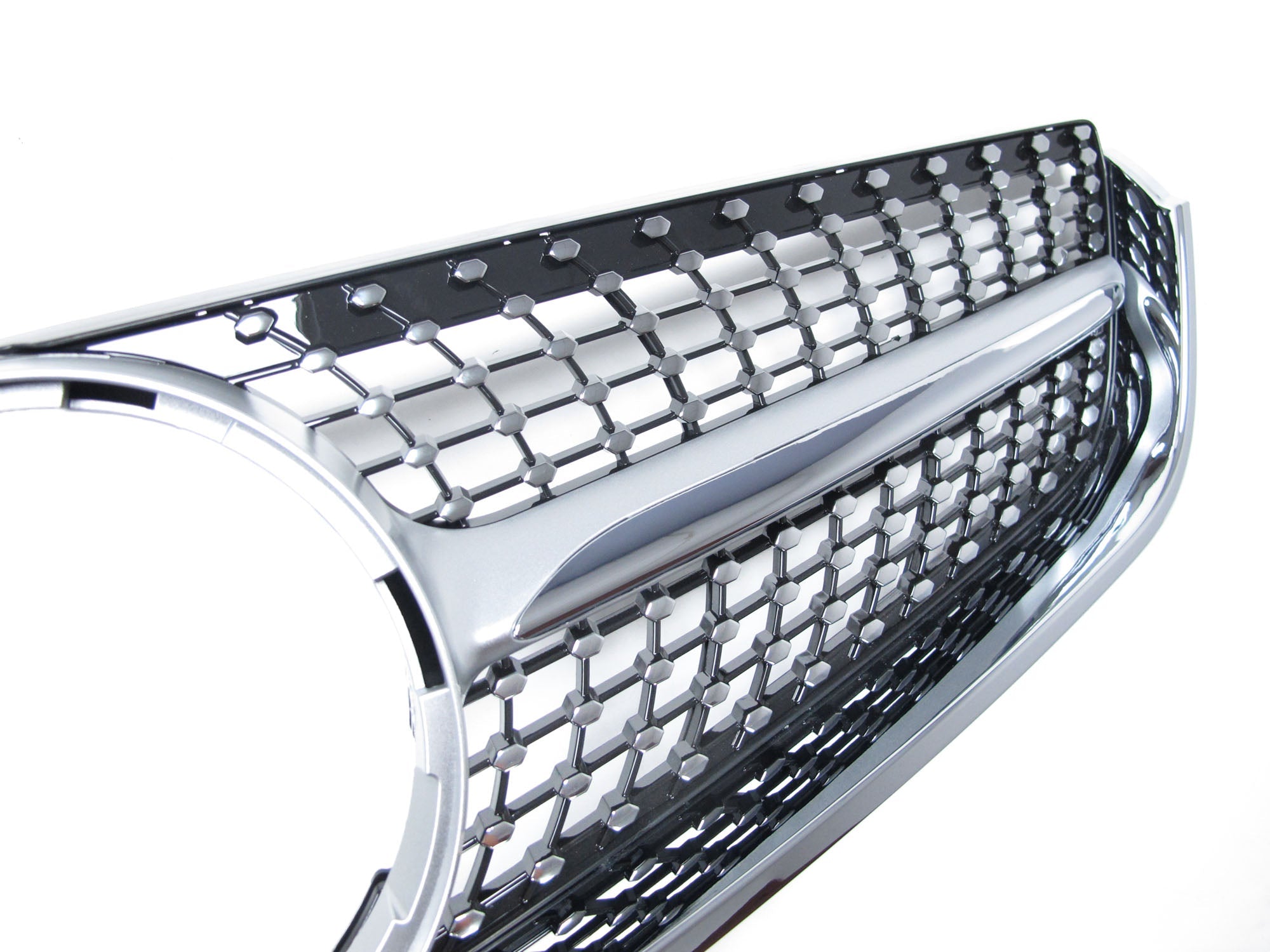 Silber Diamantgrill Kühlergrill Front Grille für Mercedes Benz E Klasse W207 C207 A207 E200 E220 E300 E350 E400 2009 2010 2011 2012 2013 fg6