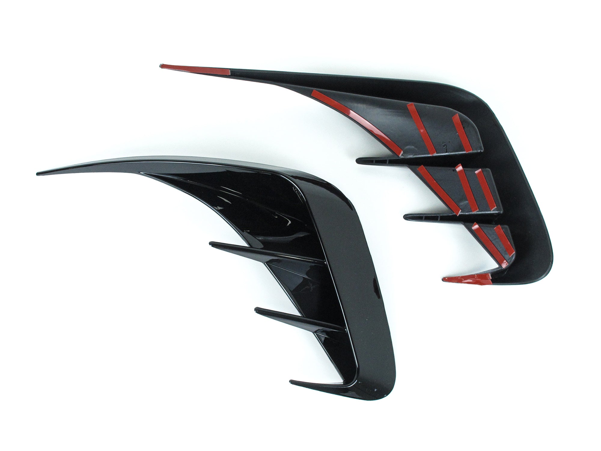 Stoßstange Heck Aero Flaps Canard Schwarz für BMW 3er G20 M Paket 19-22 vor LCI