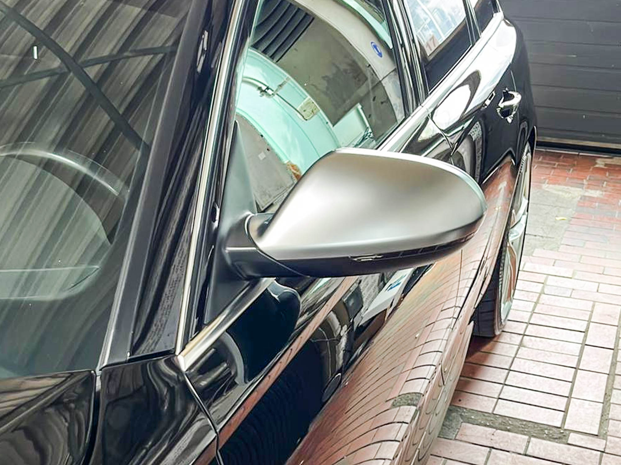Spiegelkappen Außenspiegelkappen Alu Matt Chrom für AUDI A6 C7 4G S6 RS6 mit SideAssist 2011- 2018
