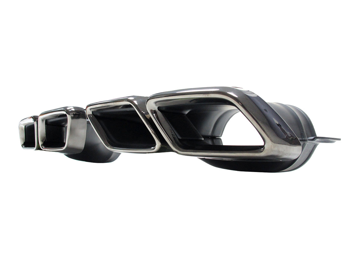 Heckdiffusor + Endrohre Schwarz für Mercedes GLS X166 AMG Line 2015-2019