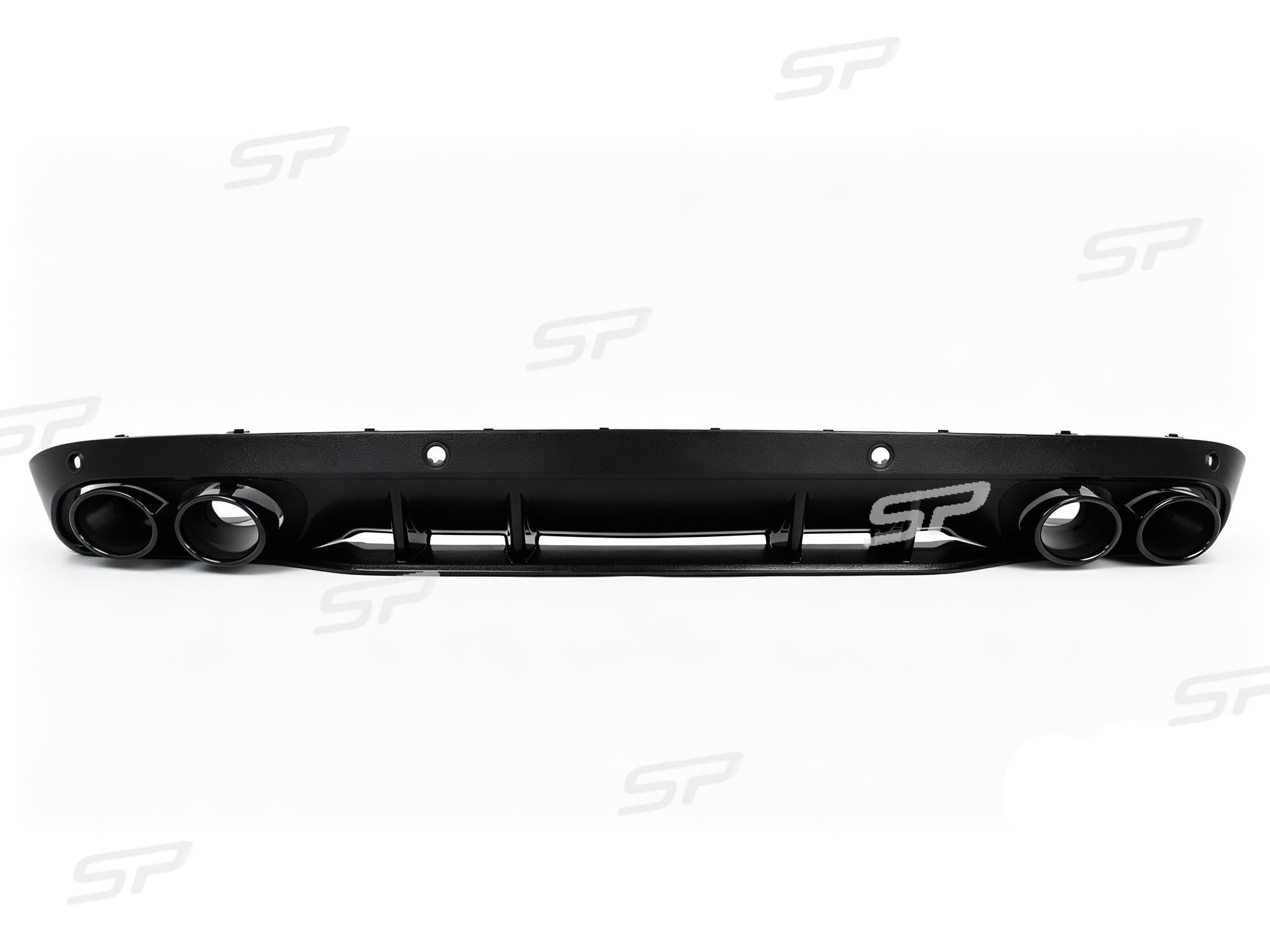 Schwarz Heckdiffusor Endrohre C43 Look für Mercedes W205 S205 Seriens Avantgarde
