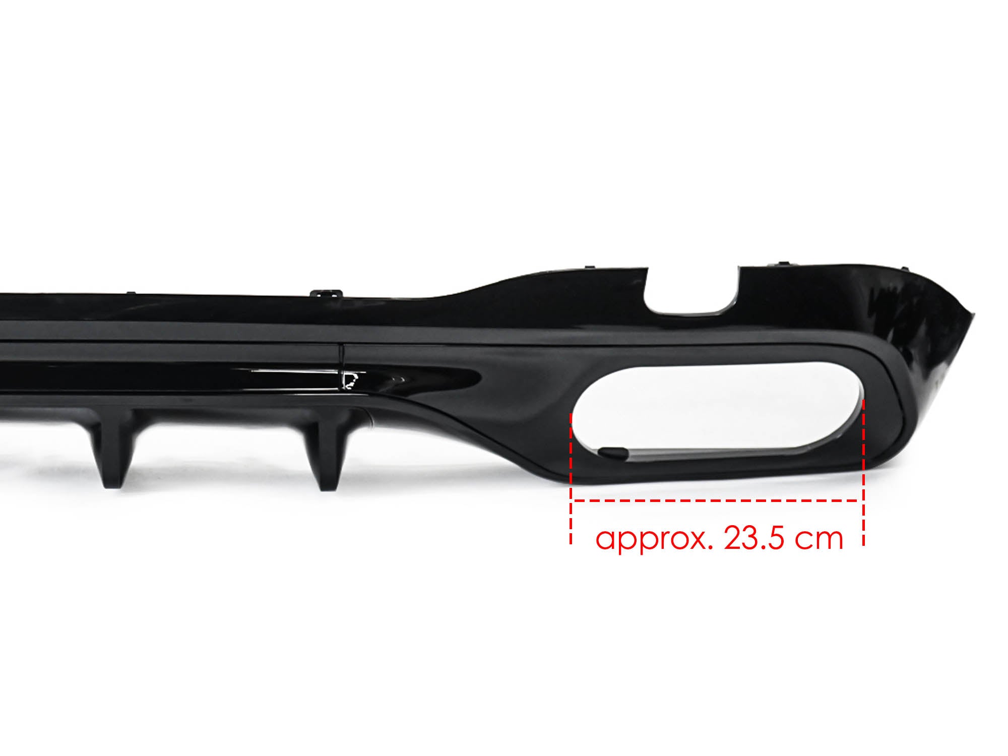 Schwarz Heckdiffusor Endrohre für Mercedes W206 S206 C43 AMG Line 2022+