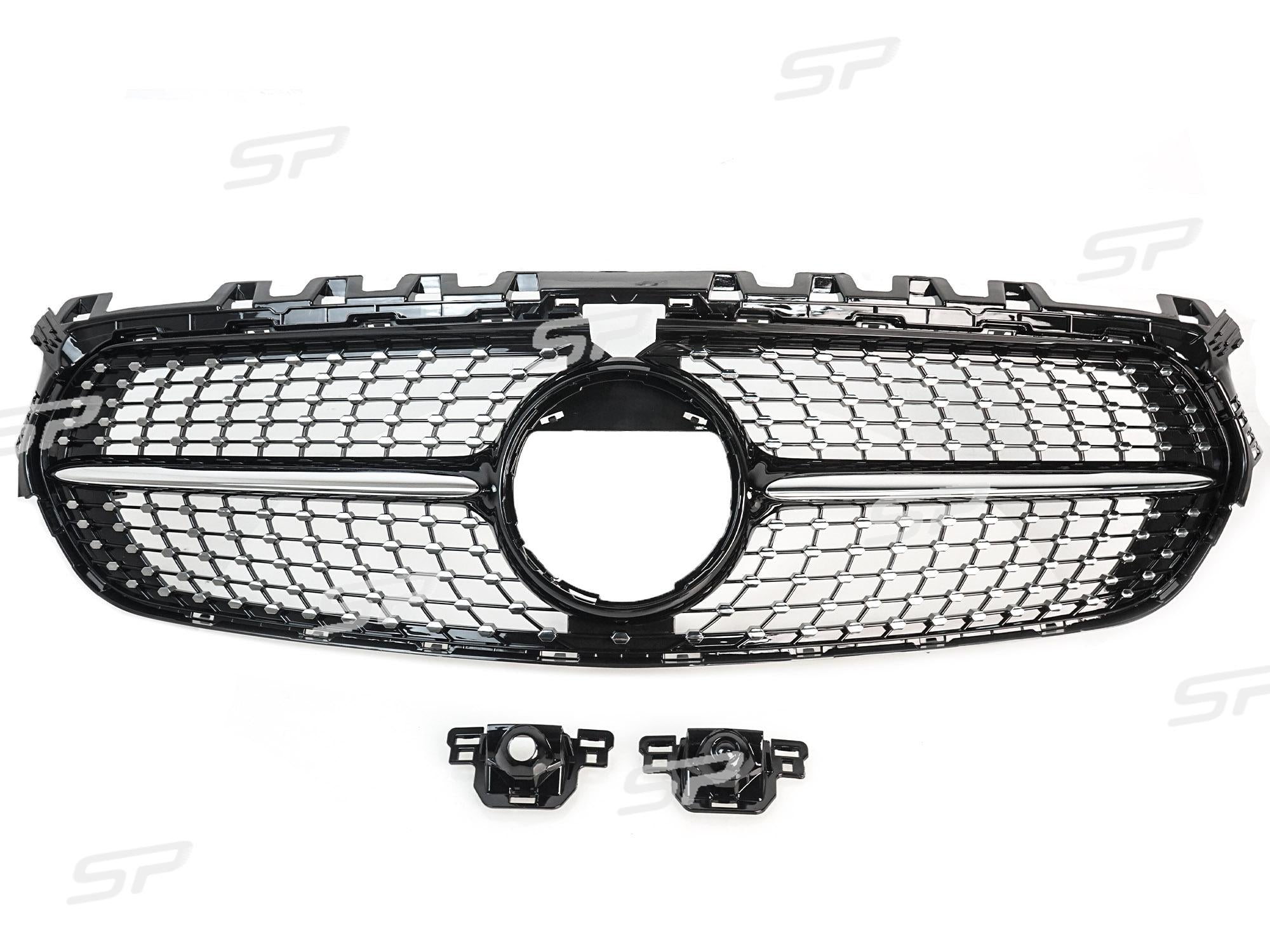 NEU Diamant Grill Kühlergrill Frontgrill Schwarz für Mercedes Benz B Klasse W247 2019-2023