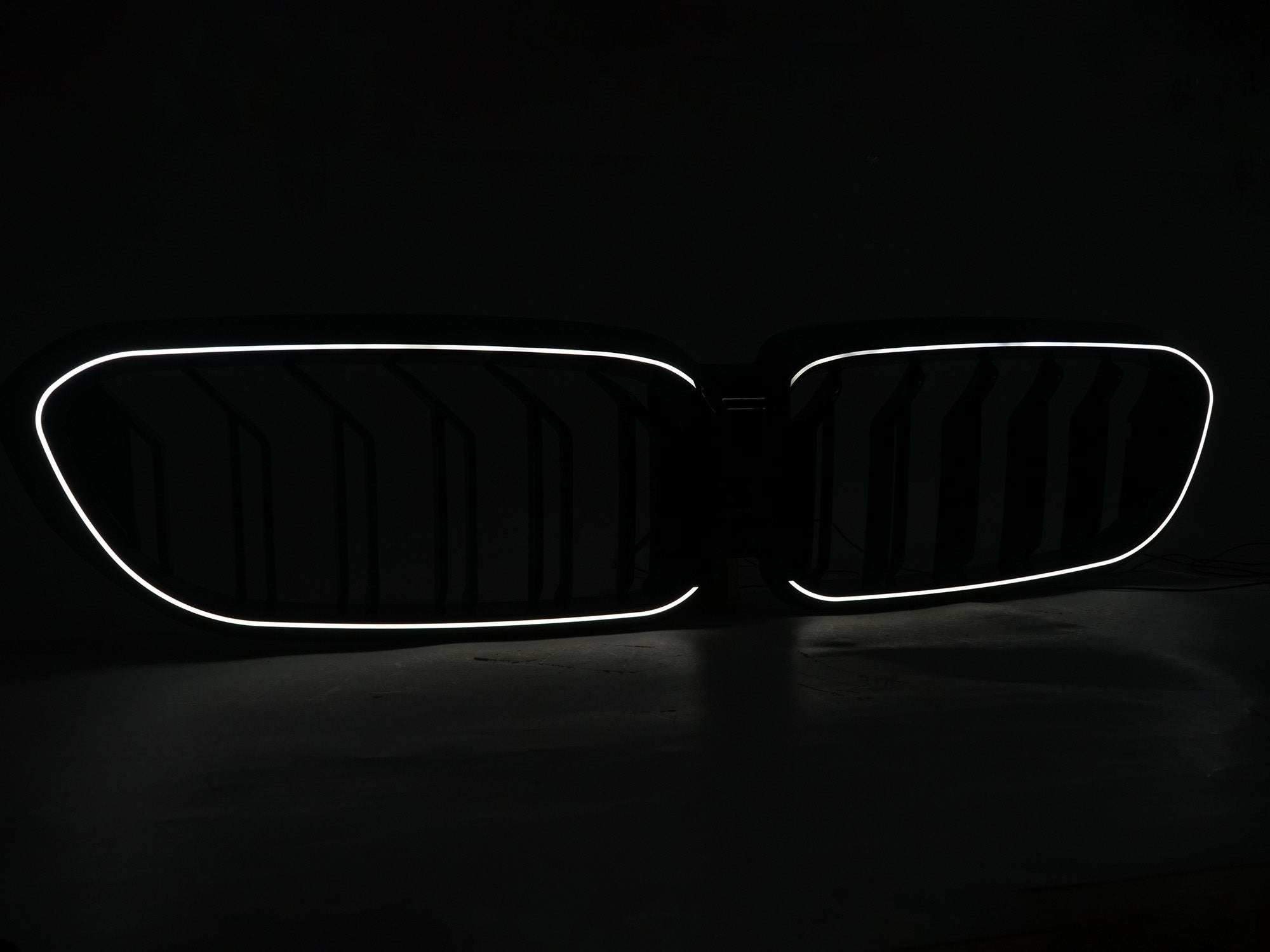 LED Kühlergrill Grill Frontgrill Schwarz für BMW 5er G30 G31 2017-2020 vor LCI