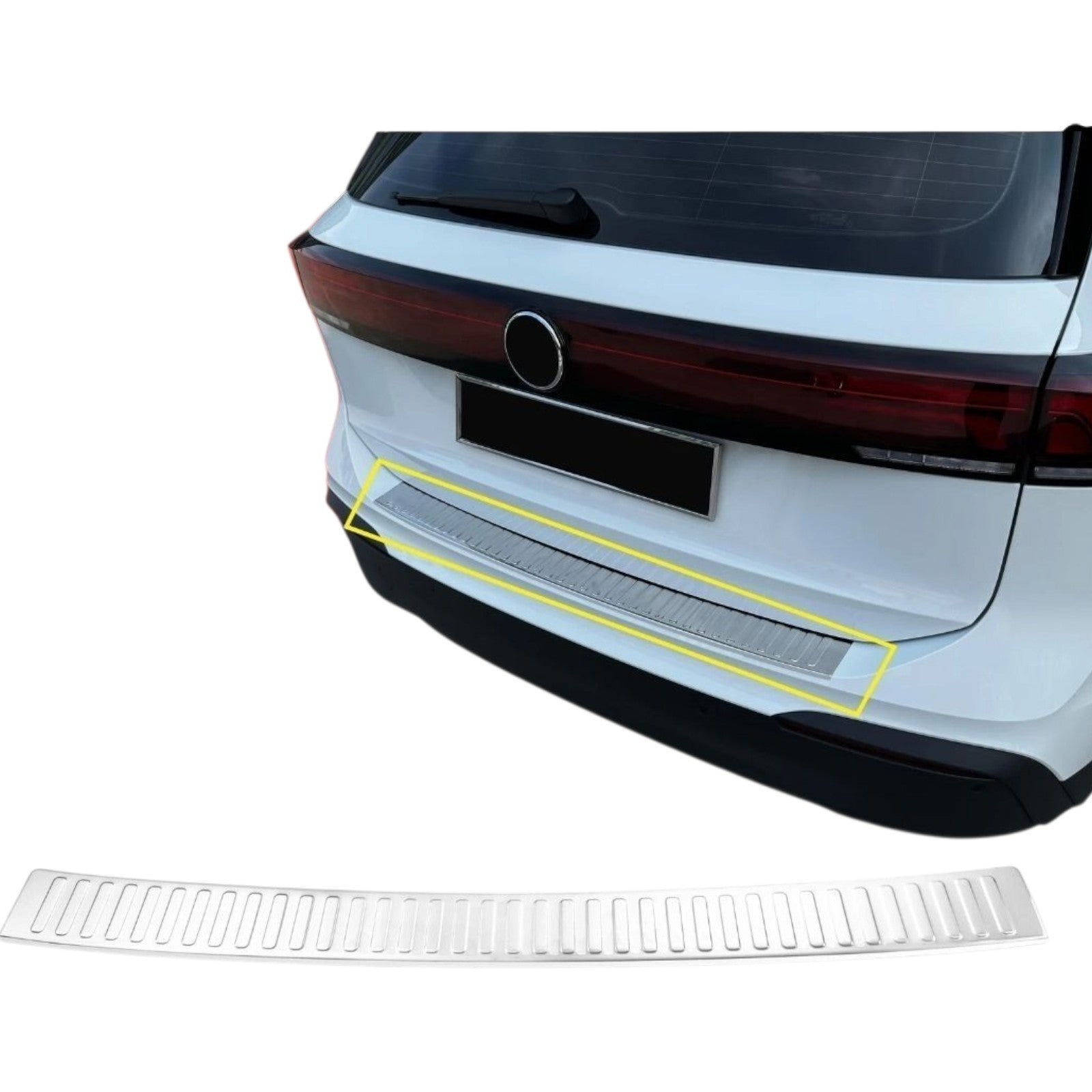 Edelstahl Ladekantenschutz für VW Tiguan 3 ab 2024 Heckstoßstangenschutz