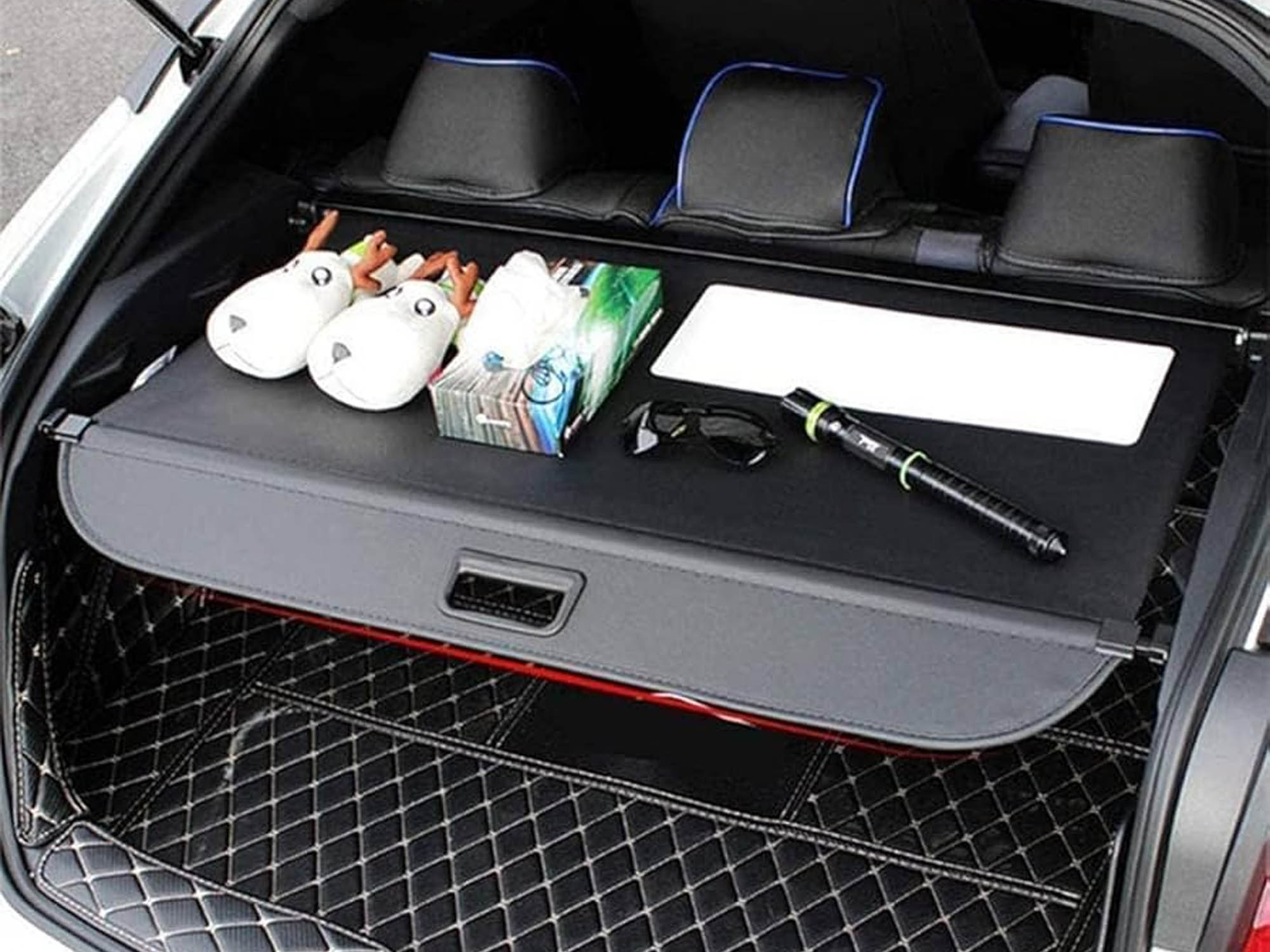 Für Mercedes Benz GLS X166 2013-2019 Schwarz Laderaumabdeckung Abdeckrollo Kofferraum Rollo