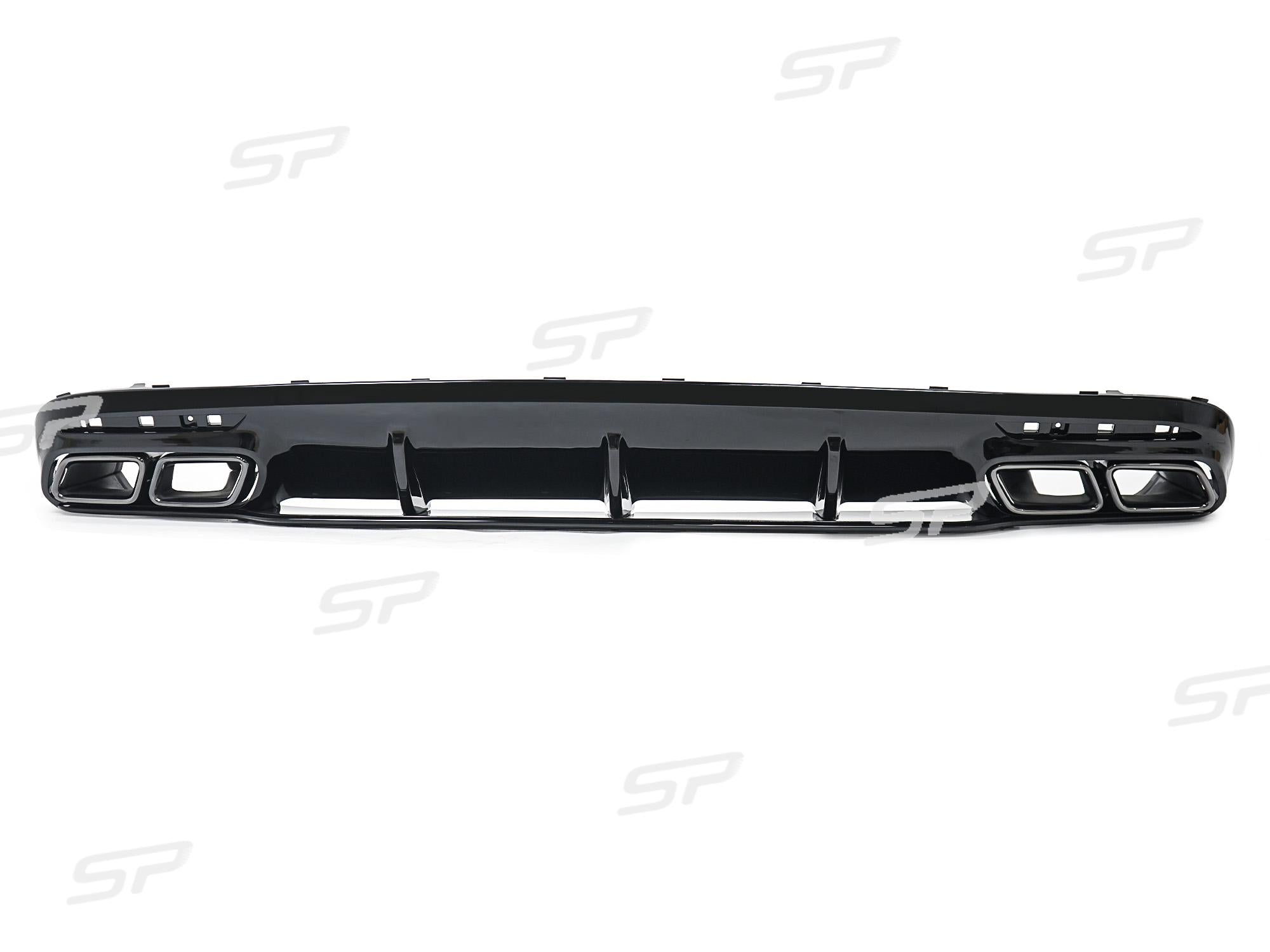 S63 Look Heckdiffusor Auspuff Schwarz für Mercedes C217 A217 AMG Line MOPF 17-20