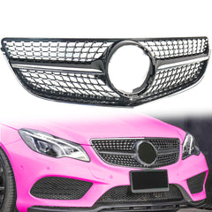 Diamant Frontgrill Kühlergrill Schwarz für Mercedes E Klasse C207 Coupe A207 Cabrio 2013-2017 fg187