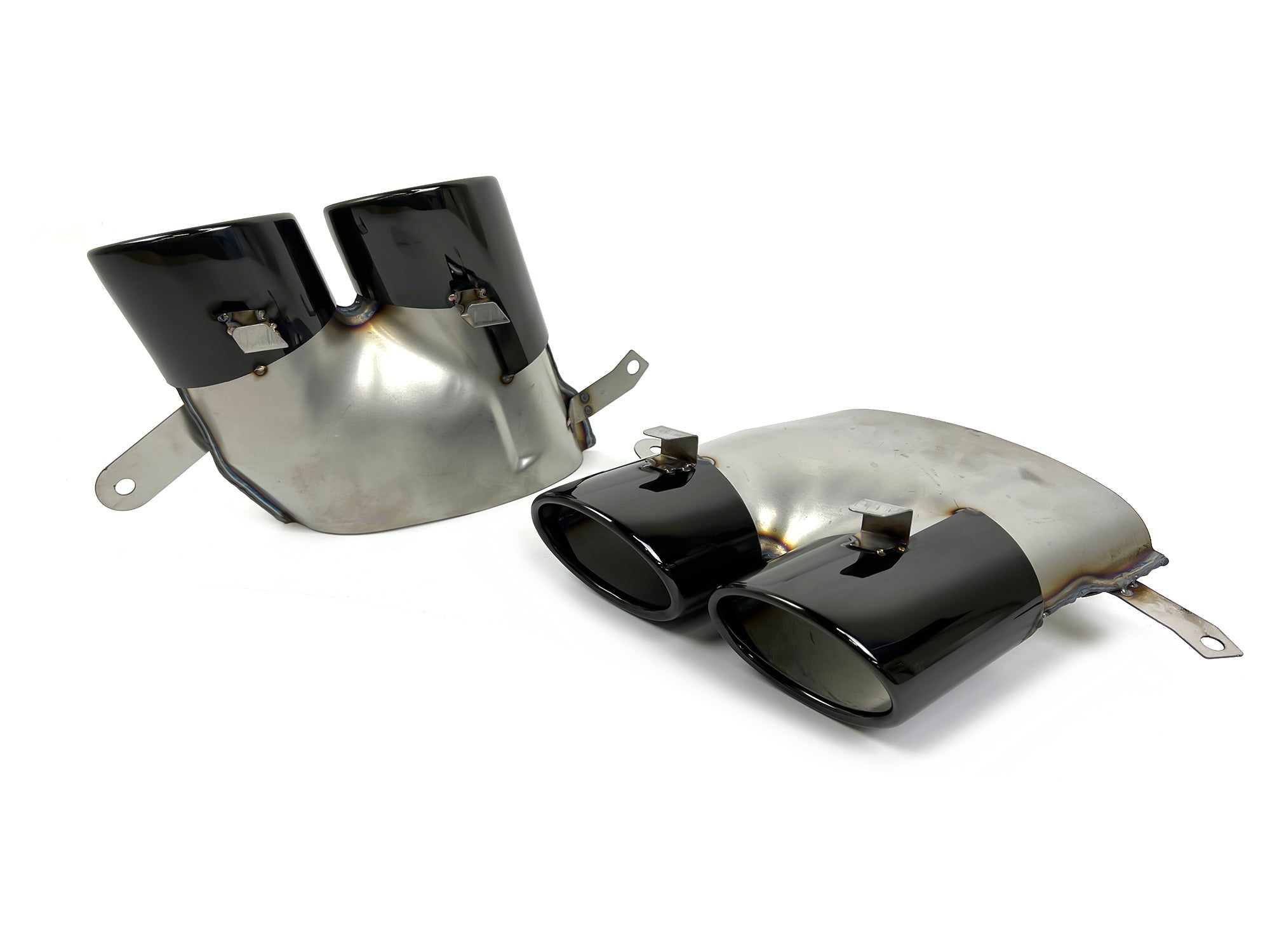 Schwarz Glanz Diffusor Auspuff für AUDI A6 Heckdiffusor C7 4G mit Seriens. MOPF 15-18