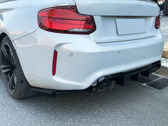 Diffusor Heckdiffusor Glanz Schwarz Passend für M2 F87 Coupe 2-Türer 2015-2018 OHNE ABE