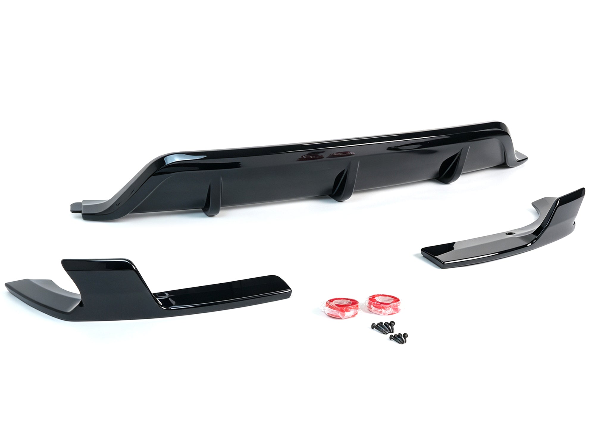 3-teilig Diffusor Heckdiffusor Schwarz Glanz für BMW X6 G06 M Paket 2019+ OHNE ABE