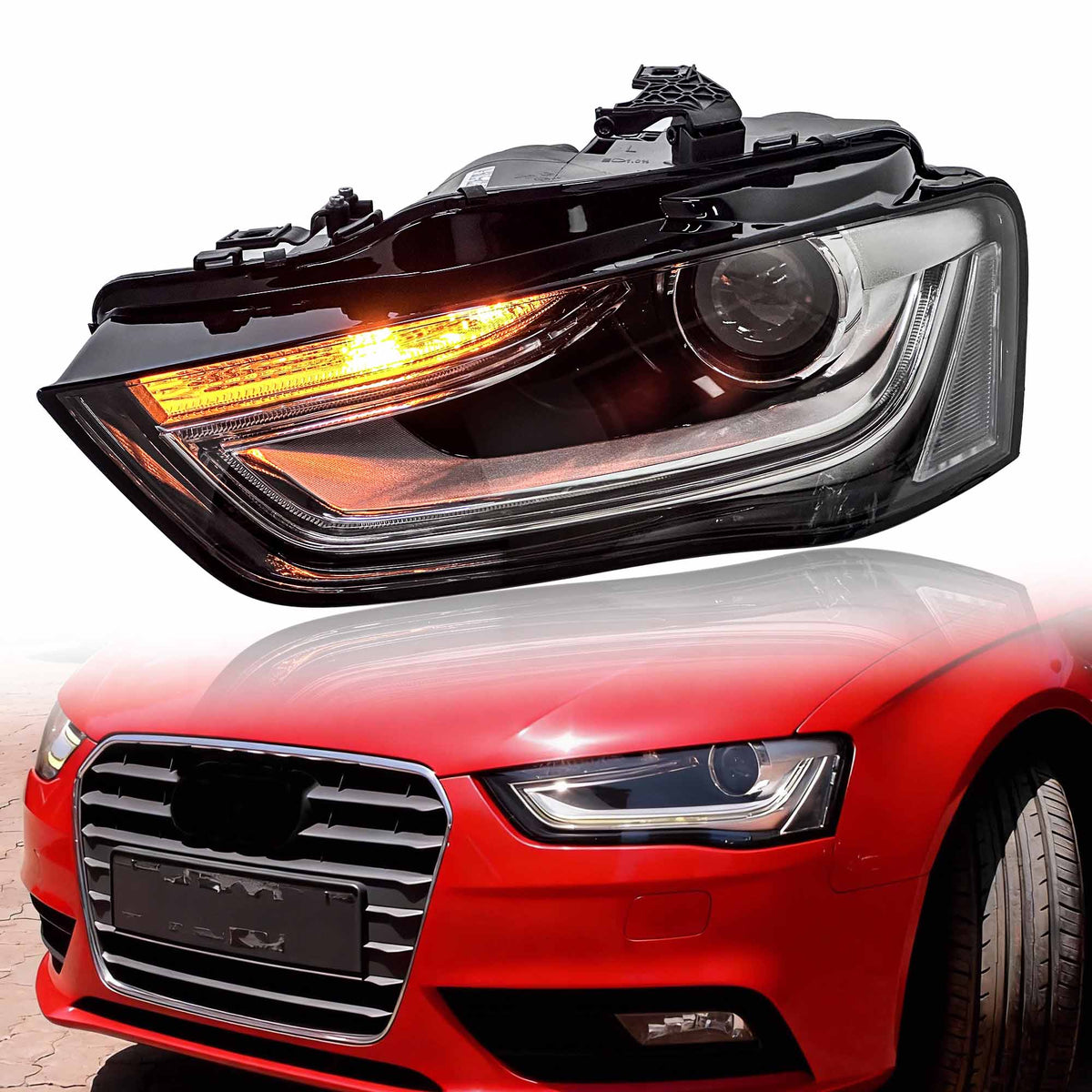 Xenon Scheinwerfer Frontscheinwerfer Tagfahrlicht Links für Audi A4 B8 8K 12-15 8K0941043
