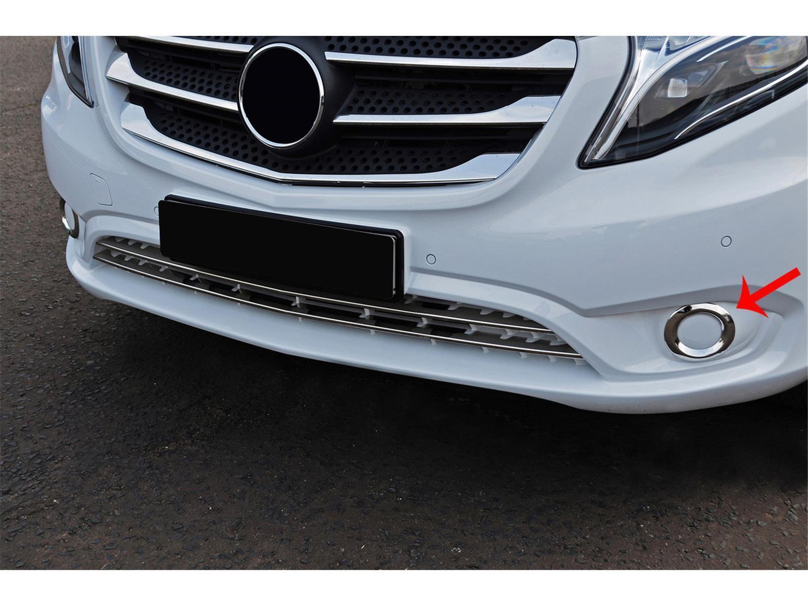 Nebelscheinwerfer Reflektorrahmen für Mercedes Vito W447 2014-2020 2 tlg Silber