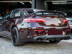 E53 Optik Heckdiffusor Auspuff Schwarz für Mercedes C238 A238 AMG-Line 16-24