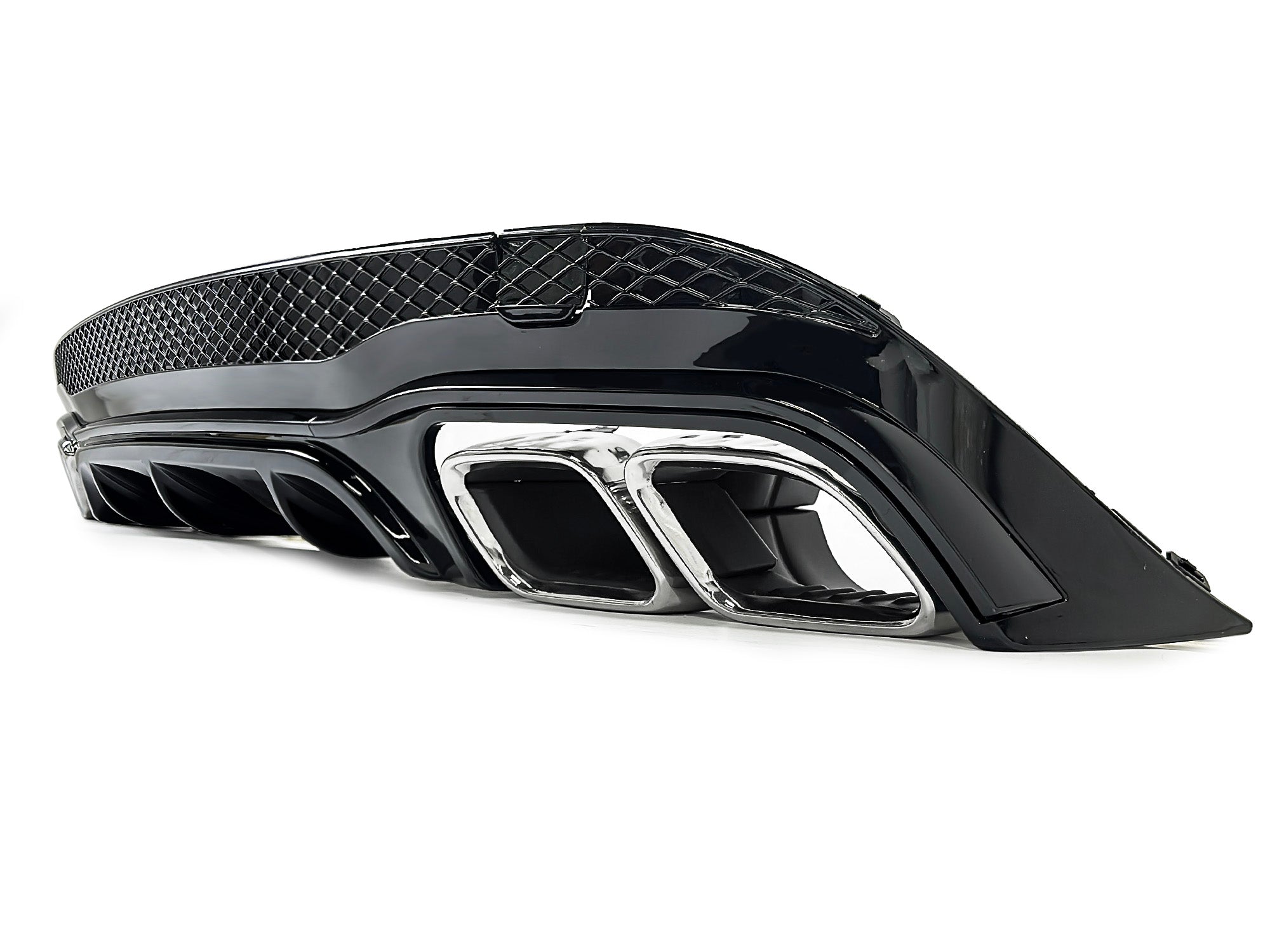 Schwarz Heckdiffusor Chrom Endrohre für Mercedes-Benz E Kl. C207 A207 AMG Line 13-16