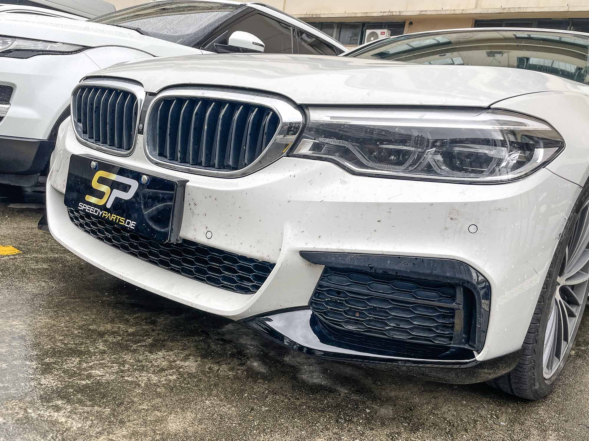 Front Spoiler Splitter Ecken Ansätze Schwarz Passend für 5er G30 G31 Sport Paket 2017-2020 Vor LCI