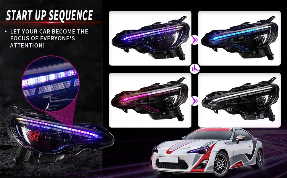NEU LED Scheinwerfer Frontscheinwerfer mit E-Prüfzeichen für Toyota GT86 Scion FR-S Subaru BRZ 2012-2020