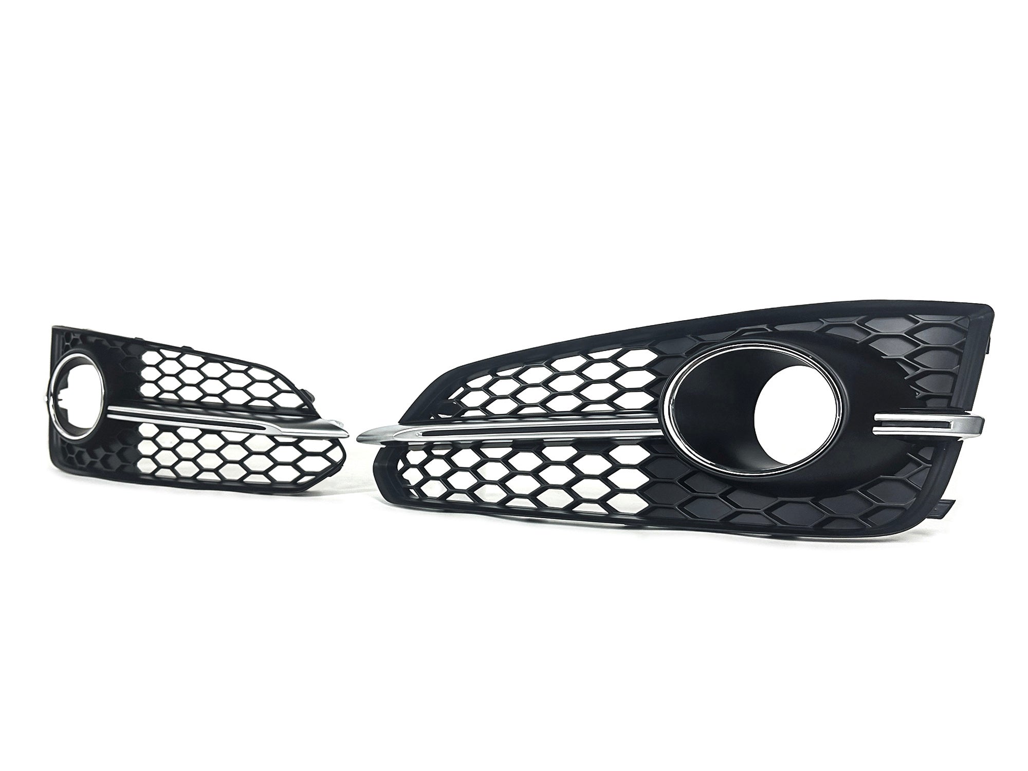 Lüftungsgitter Blenden Grill Gitter Schwarz Chrom für Audi A8 S8 D4 4H S-Line 13-17 MOPF mit ACC