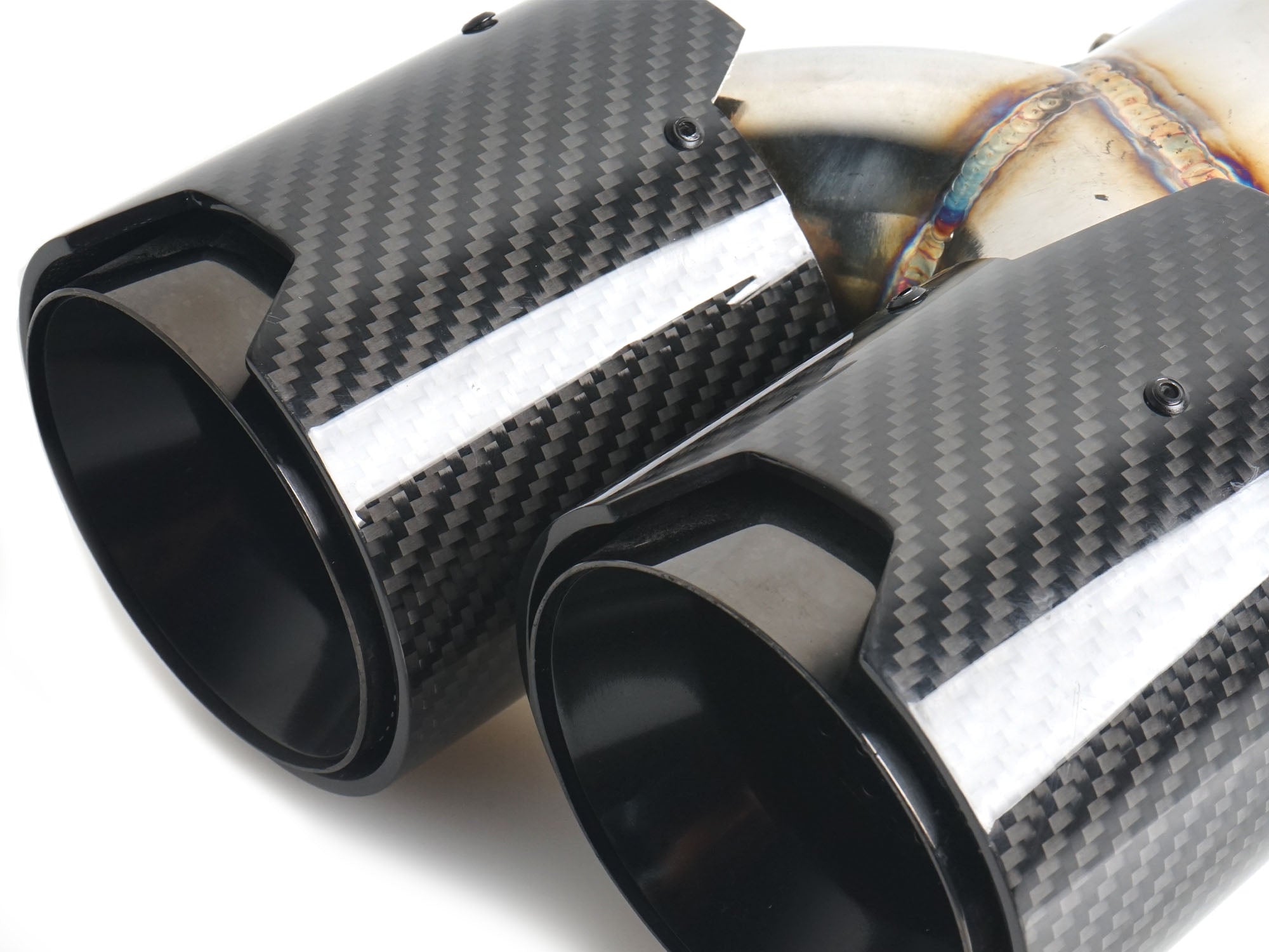 Zu 60-63mm Glanz Carbon Fiber Auspuff Endrohre für BMW G42 G20 G21 G22 G23 G26