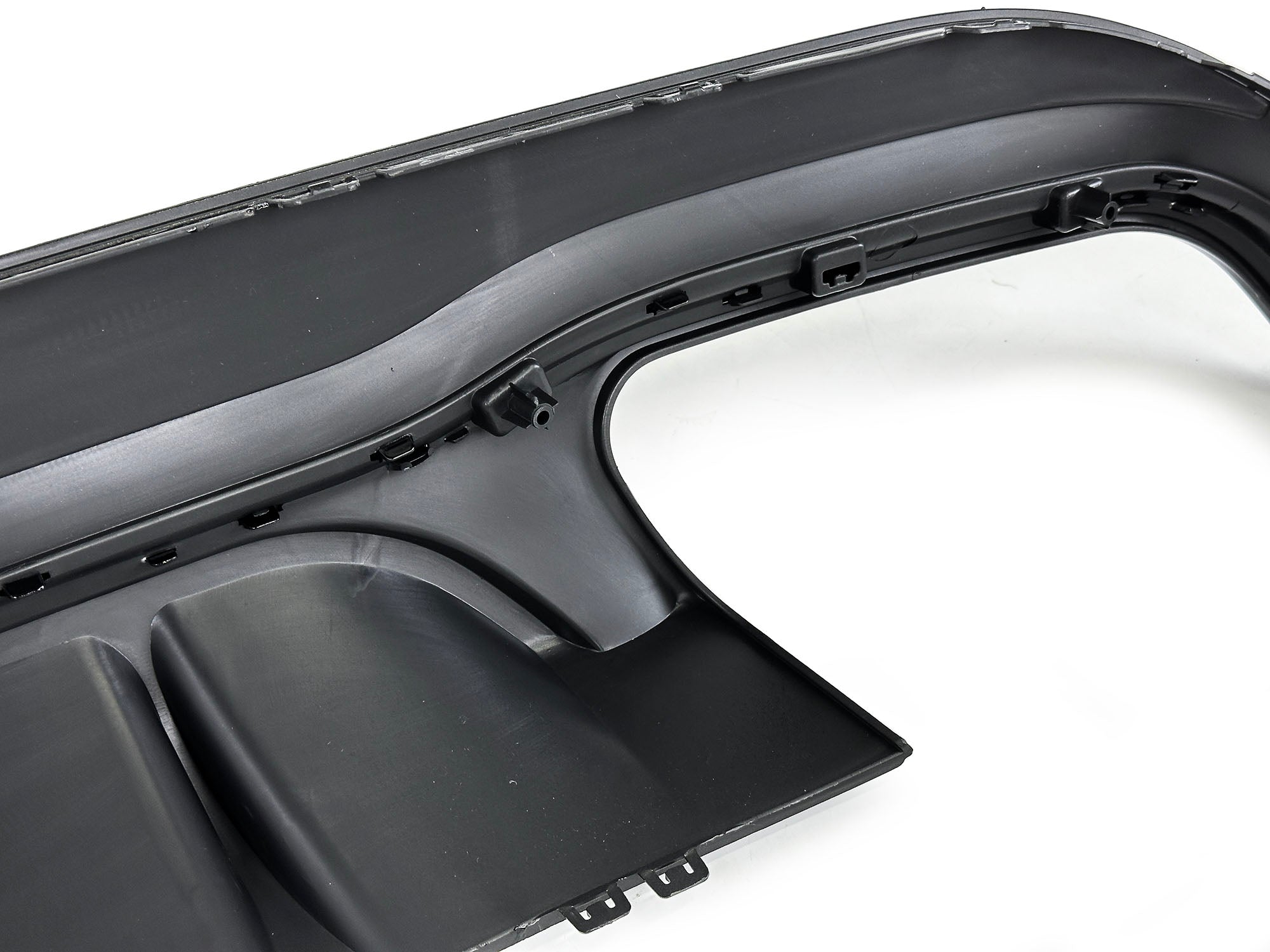 Schwarz Heckdiffusor + Auspuffblenden für Mercedes C207 Coupe A207 Cabrio E250 E350 AMG Line 2013-2017