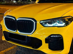 Doppelsteg Schwarz LED Grill Kühlergrill Nieren für BMW X5 G05 2018-2023