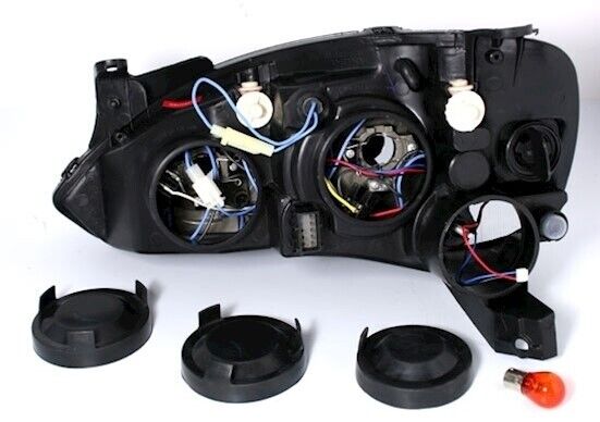 NEU Angel Eyes Scheinwerfer Set Schwarz für Opel Corsa C 2000-2006 H7 mit E-Prüfzeichen