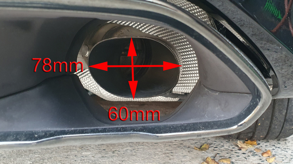 Schwarz Glanz Endrohr Auspuffblende für BMW G42 G20 G21 G22 G23 G26 Rohr 60-63mm